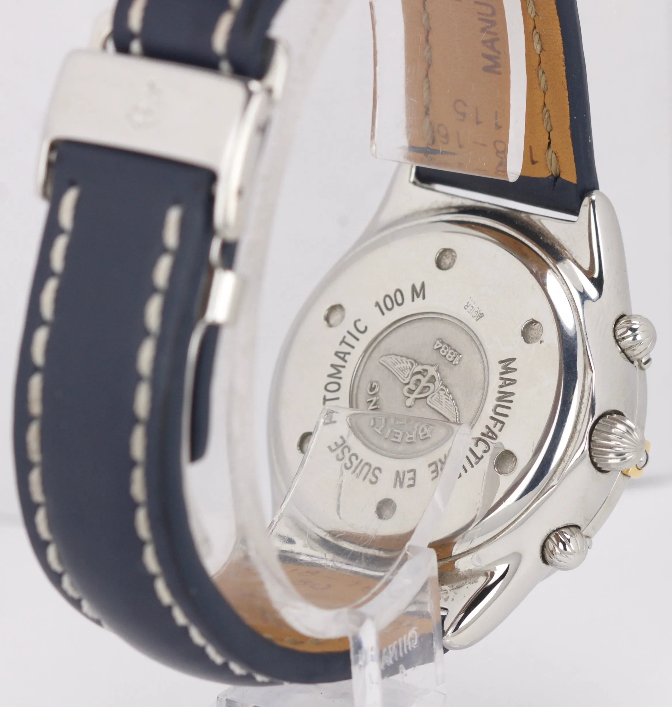 Breilting Windrider ChronoCockpit Two-Tone 18K Gold Steel Grey 37mm Watch B30011