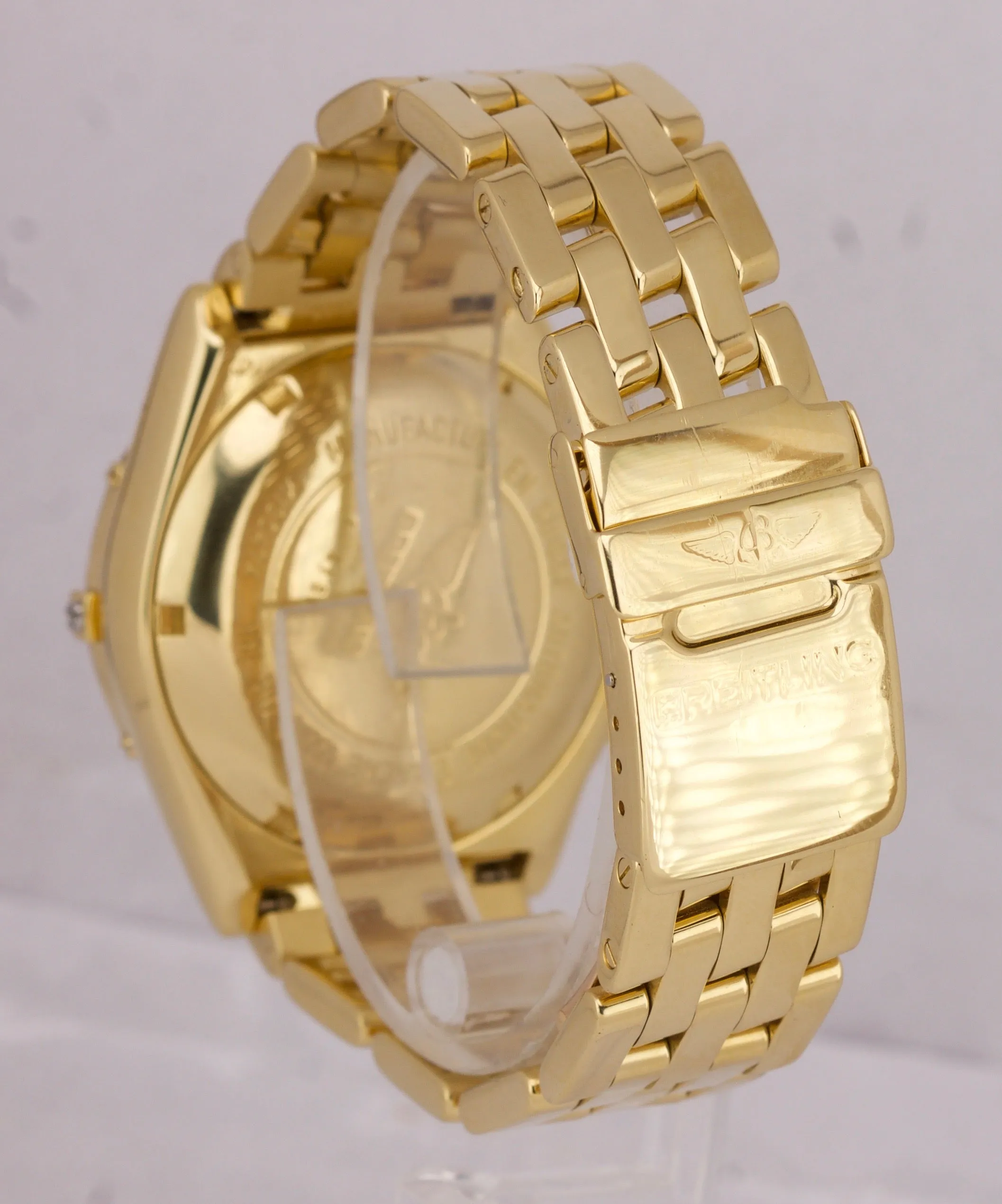 Breitling Chronomat 18K Yellow Gold Diamond 40mm Chronograph Date Watch K13047