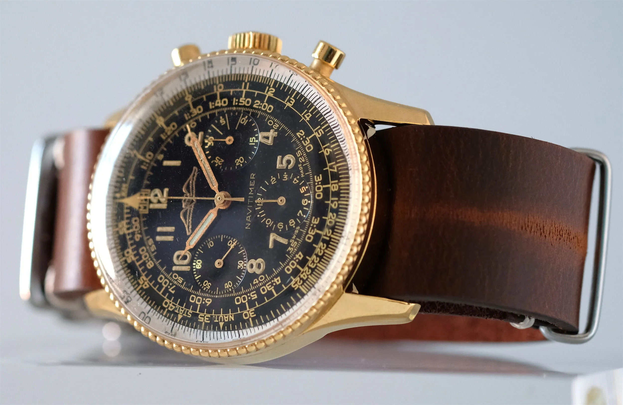 Breitling Early AOPA Navitimer Beaded with Gilt Dial Ref. 806