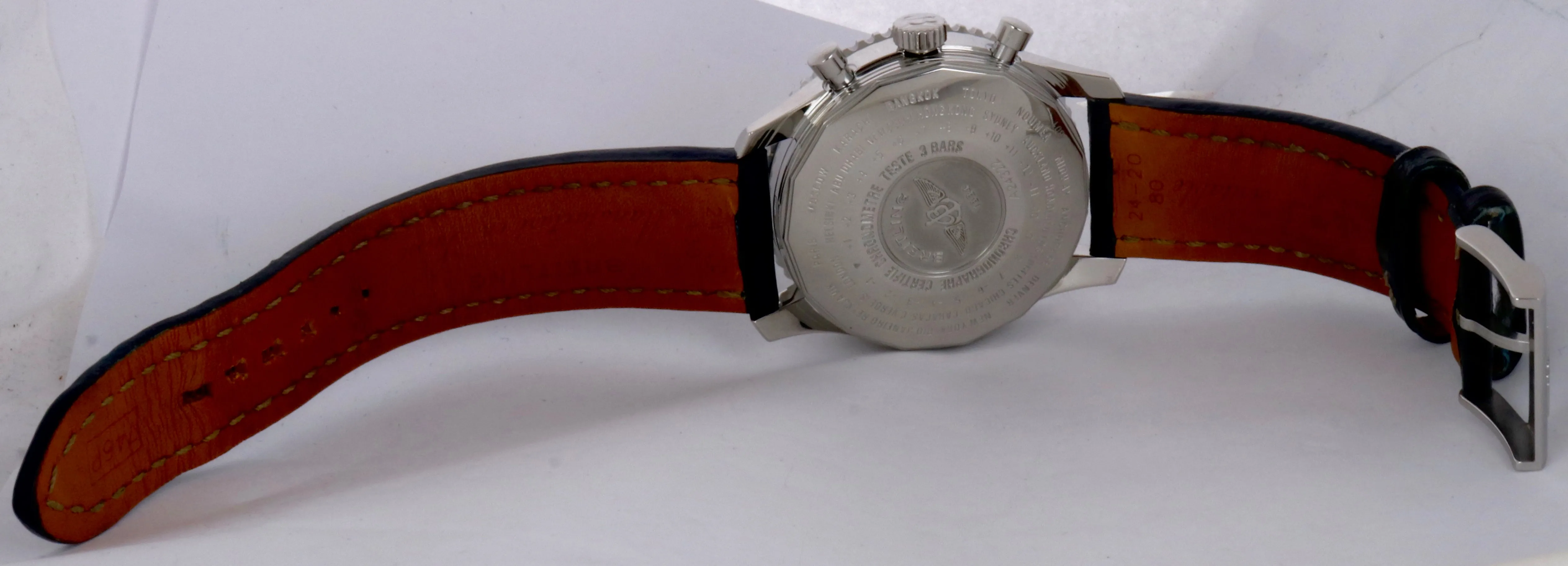 Breitling Navitimer World GMT Stainless Blue 46mm A24322 Chronograph Watch