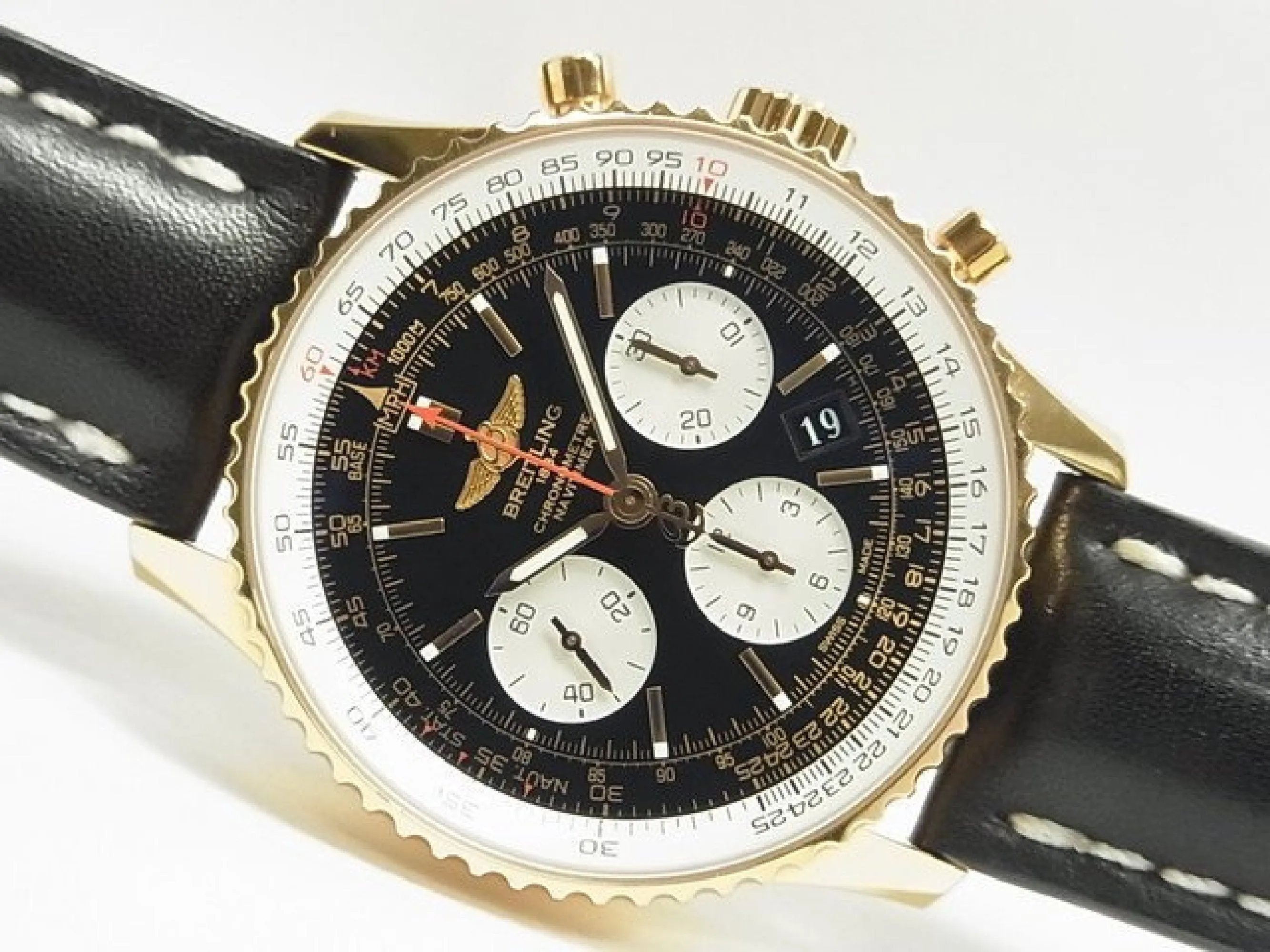 BREITLING Navitimer01 18KRG black RB0120 Genuine goods Mens 180758931