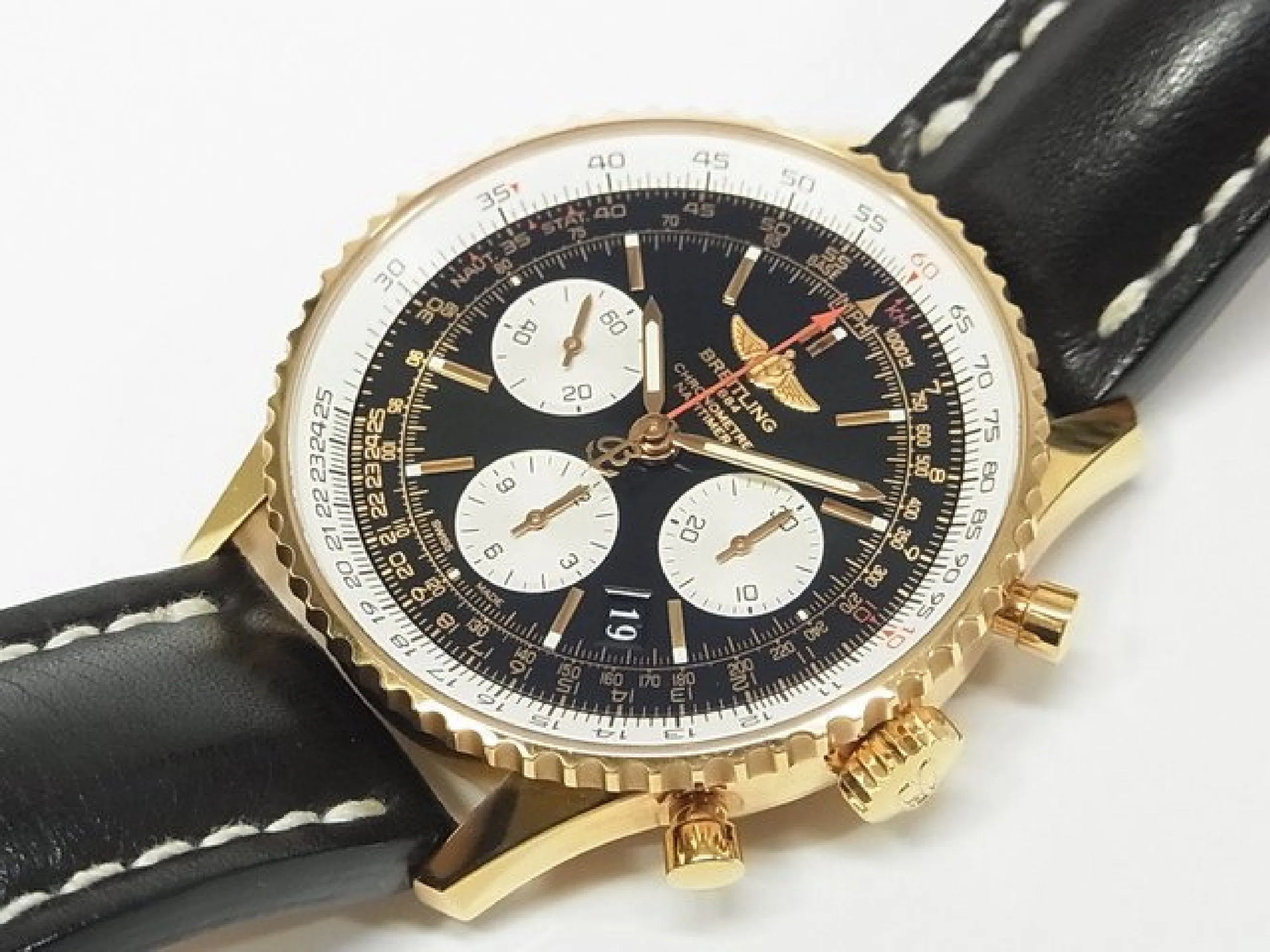 BREITLING Navitimer01 18KRG black RB0120 Genuine goods Mens 180758931