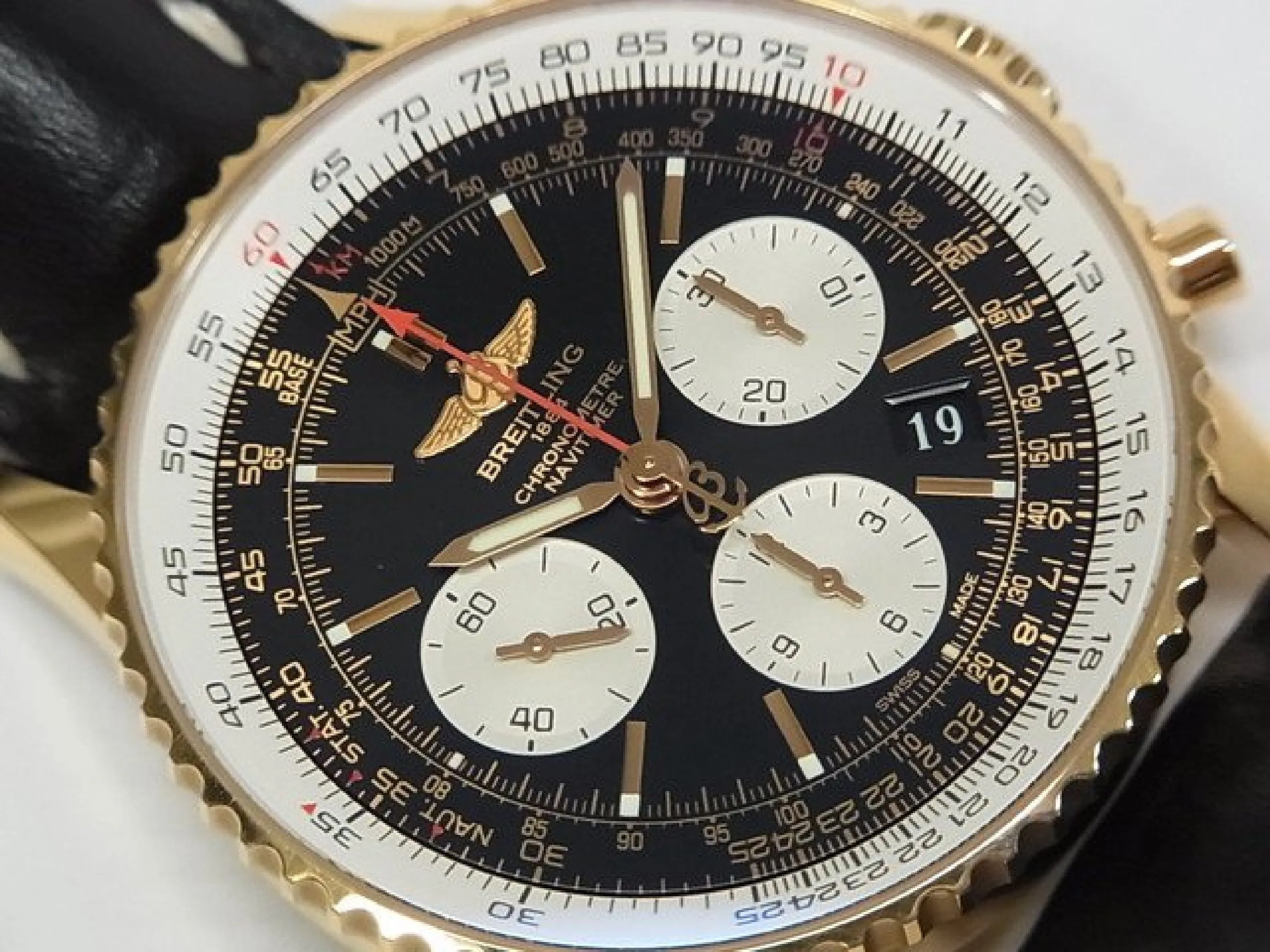 BREITLING Navitimer01 18KRG black RB0120 Genuine goods Mens 180758931