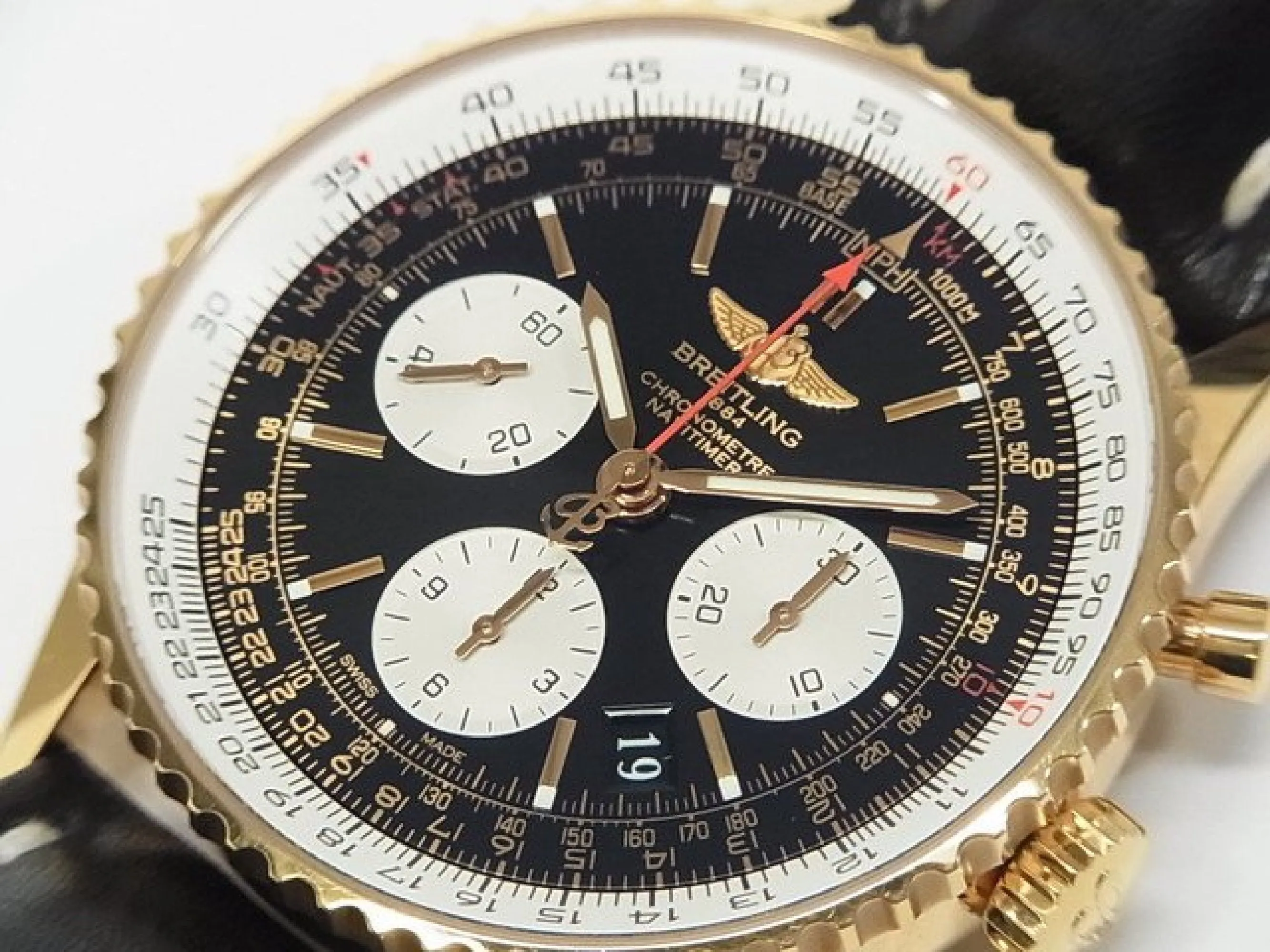 BREITLING Navitimer01 18KRG black RB0120 Genuine goods Mens 180758931