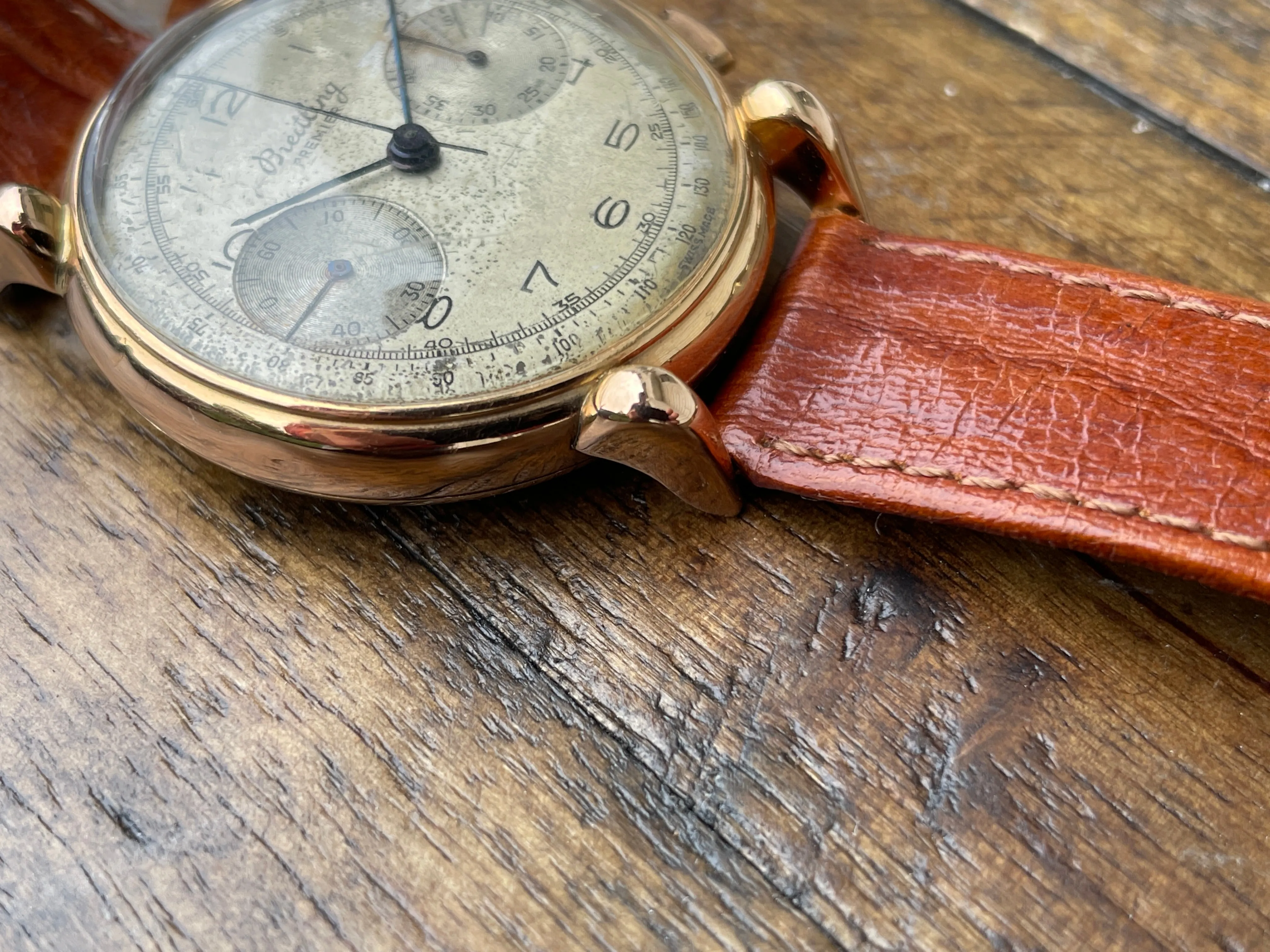 Breitling Premier 797 18k Rose Gold Chronograph