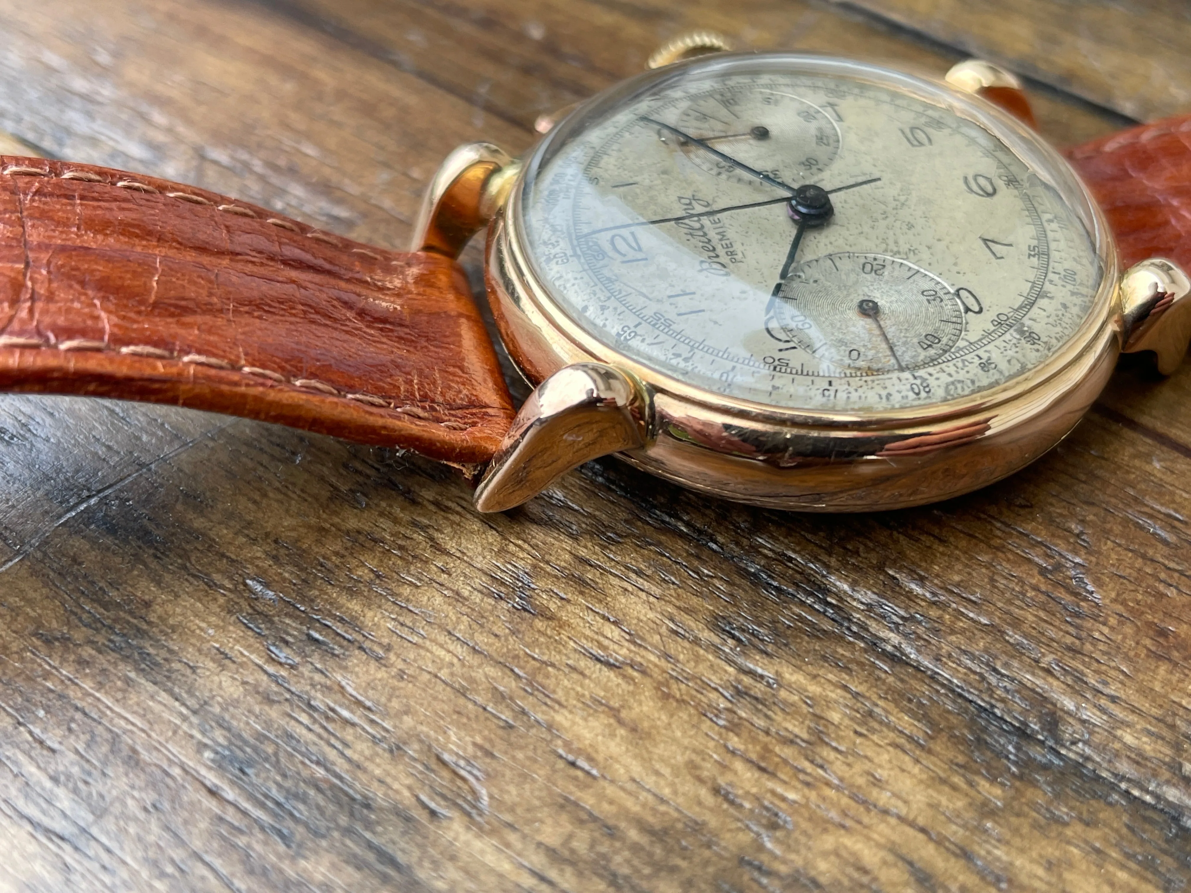 Breitling Premier 797 18k Rose Gold Chronograph