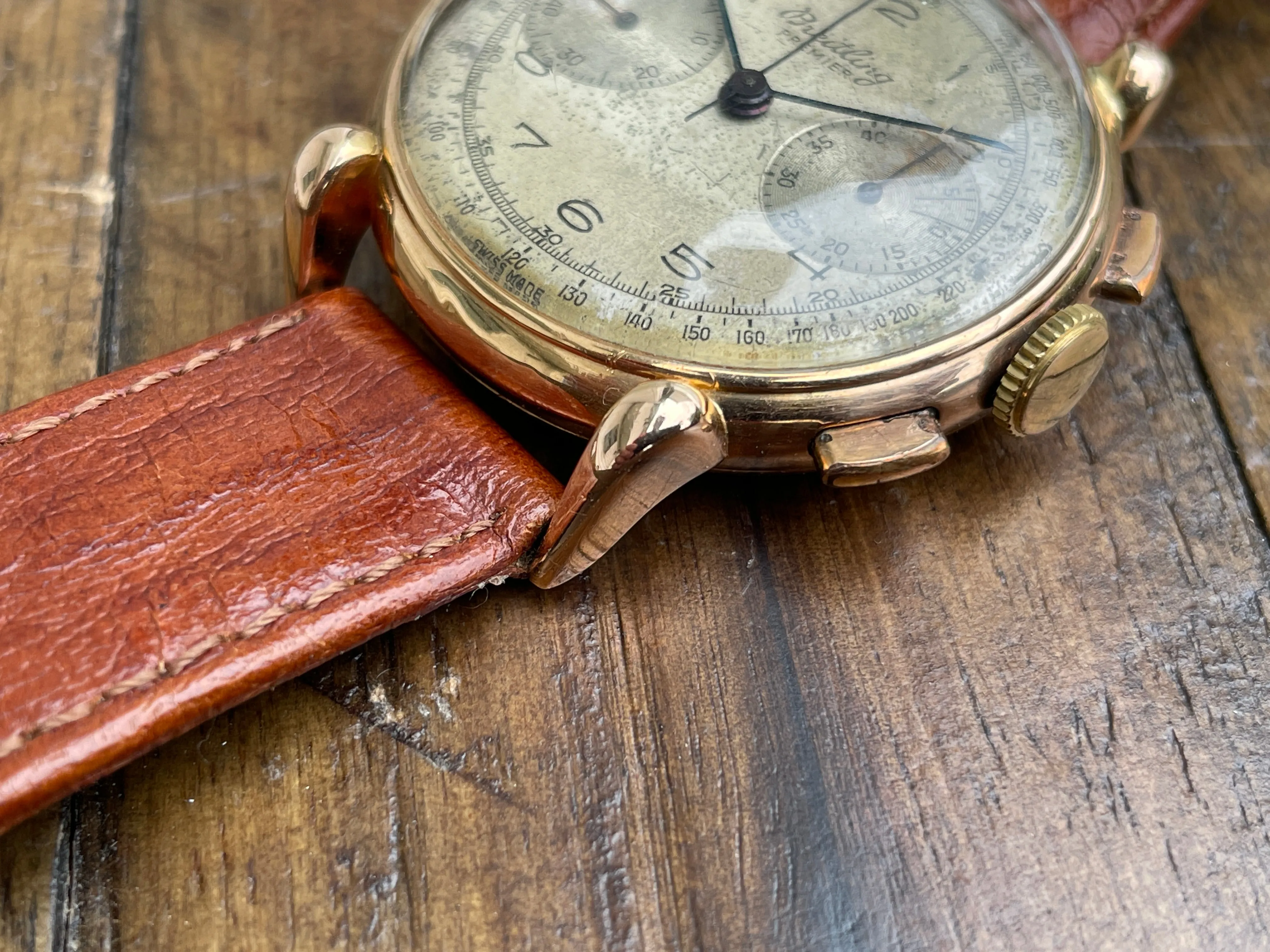 Breitling Premier 797 18k Rose Gold Chronograph