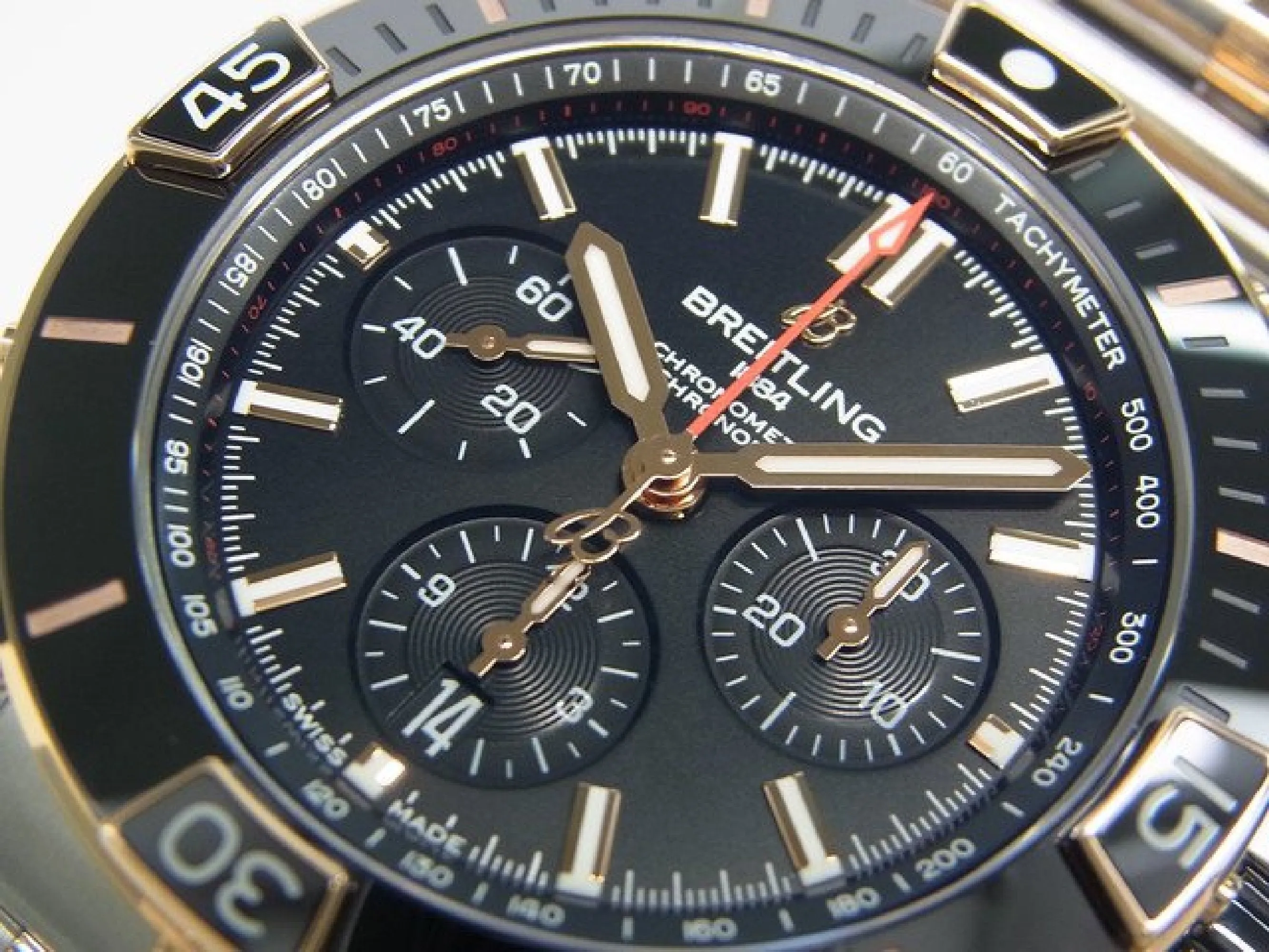 BREITLING Super Chrono Mat B01 44 SS x red gold black Mens 183687531