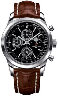 Breitling - Transocean Chronograph 1461 Stainless Steel - Croco Strap
