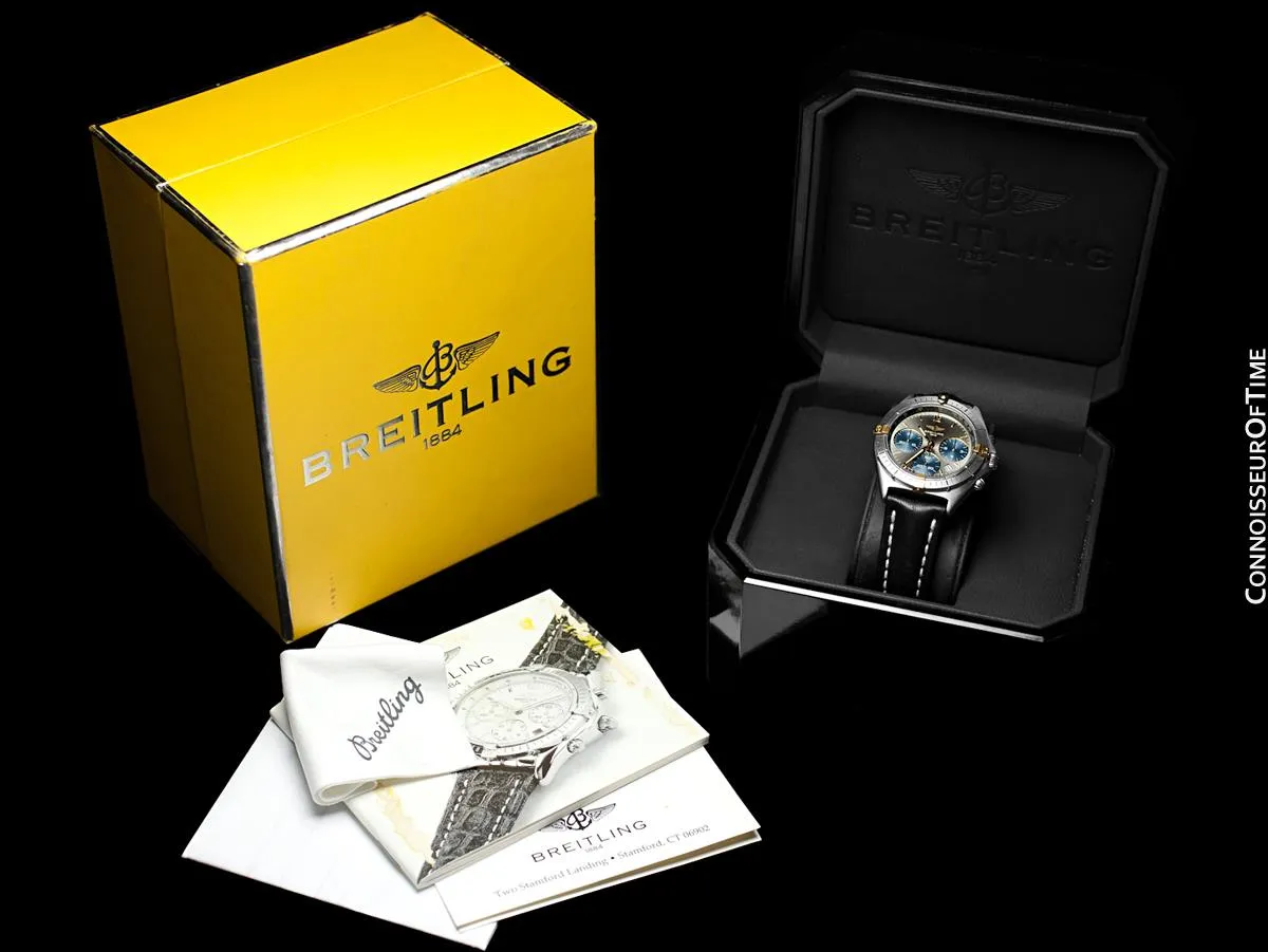 Breitling Windrider Chrono Sextant Mens Chronograph Watch B55045, Stainless Steel & 18K Gold