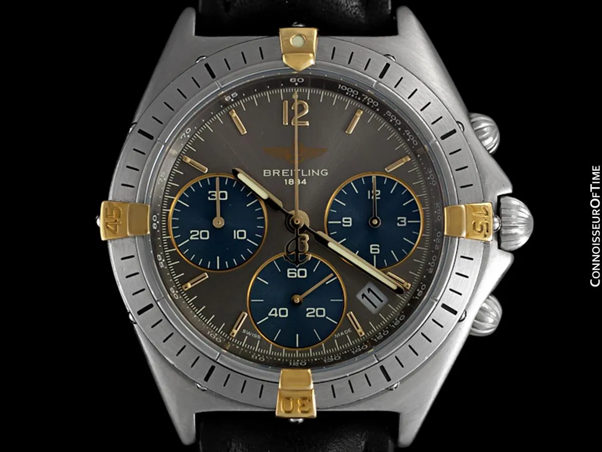 Breitling Windrider Chrono Sextant Mens Chronograph Watch, Stainless Steel & 18K Gold - B55045