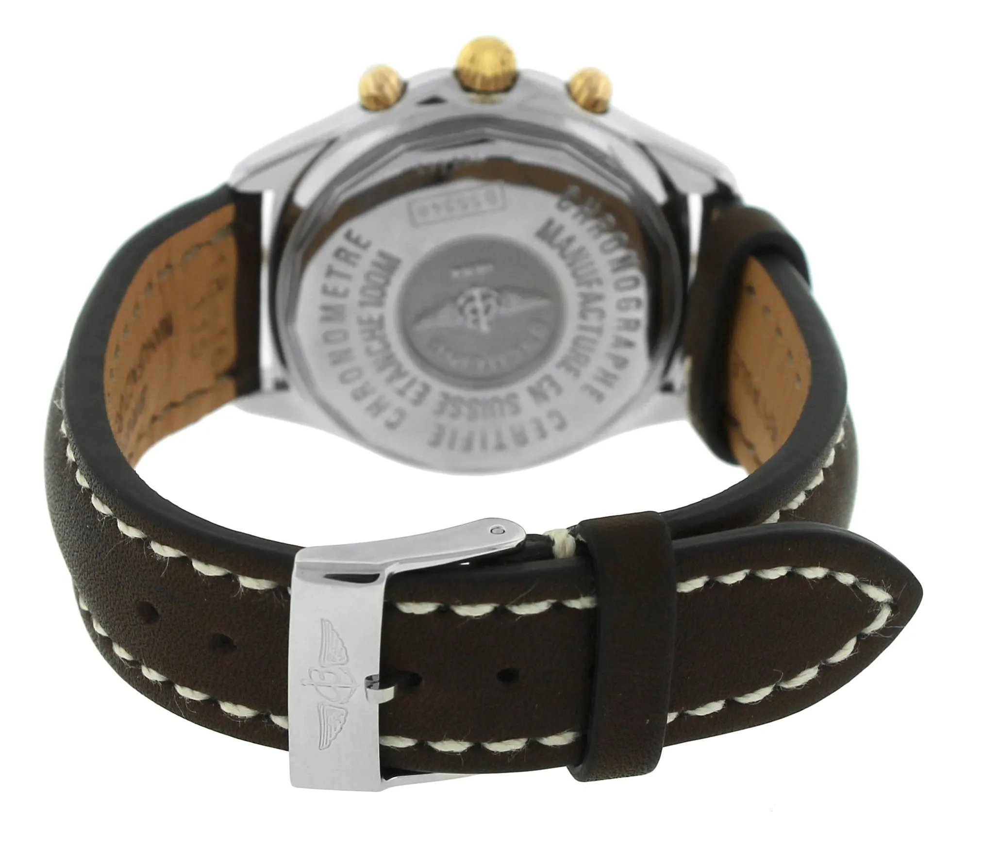 Breitling Windrider Jetstream Chronograph 36mm MOP B55348 Two Tone Quartz Watch