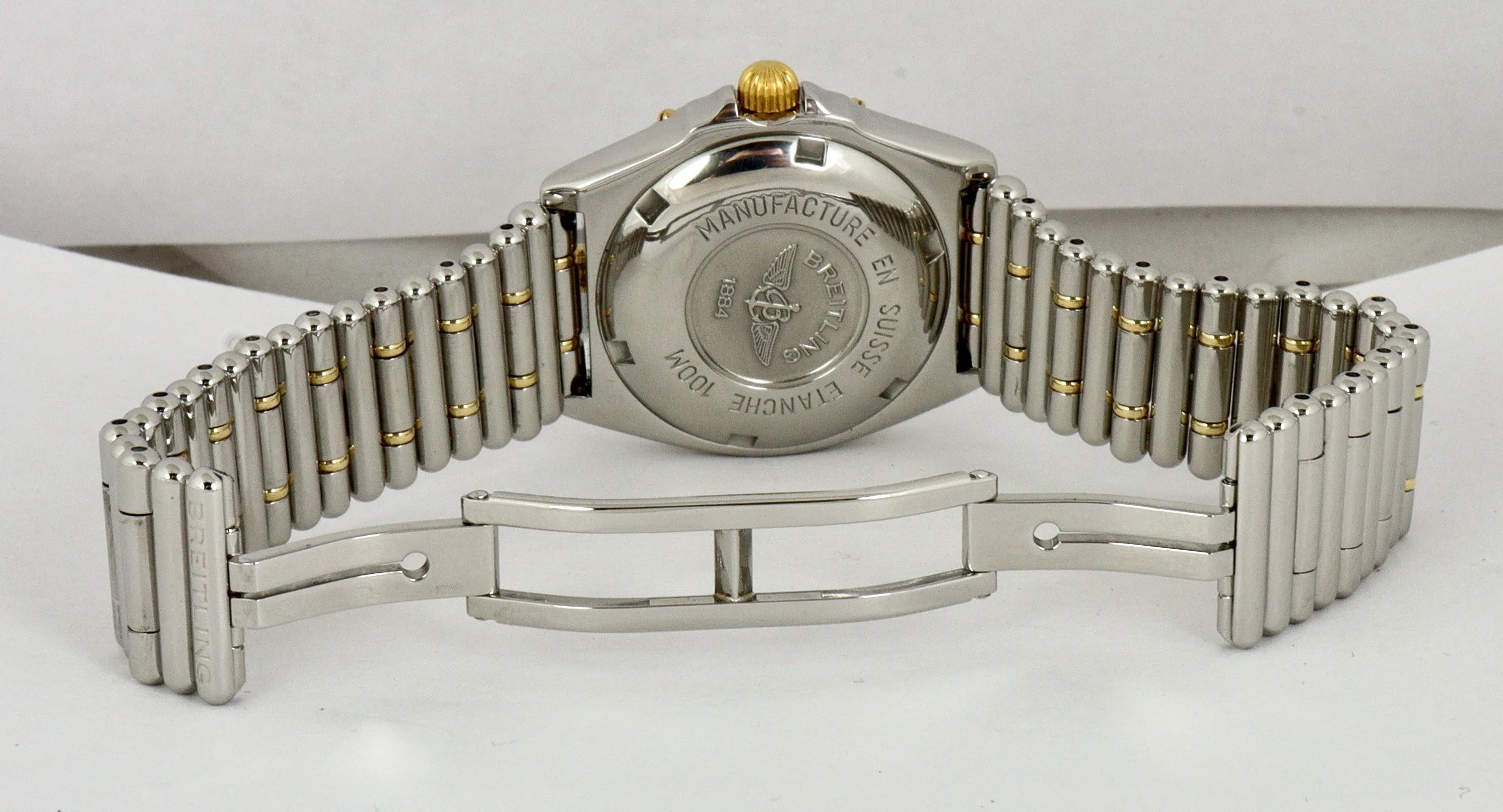 Breitling Wings MOP DIAMOND Two-Tone 18K Gold Stainless 32mm B67050 Quartz