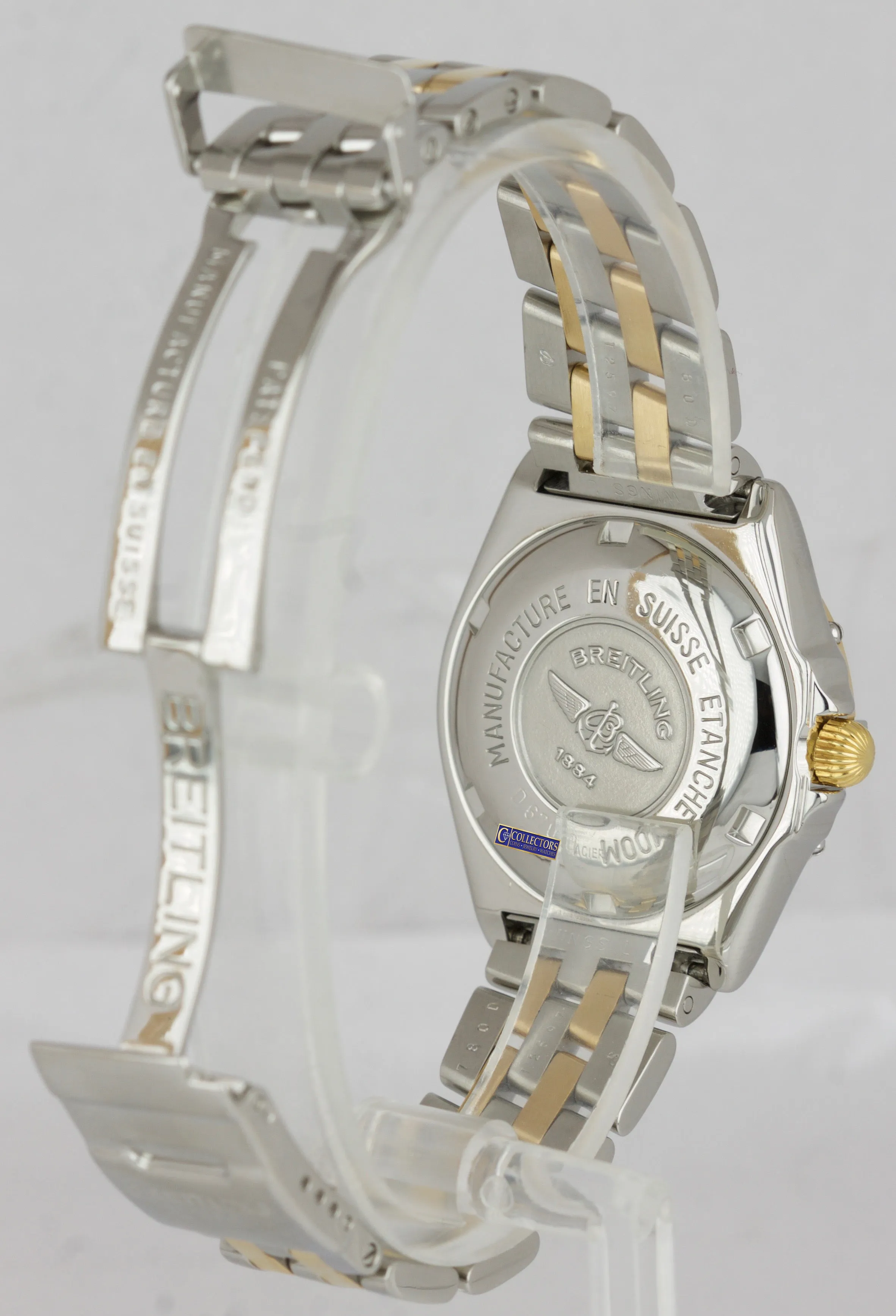 Breitling Wings Two-Tone 18K Gold Stainless Silver 31.5mm D67050 Quartz Watch
