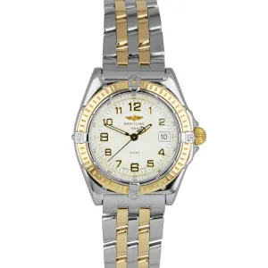 Breitling Wings Two-Tone 18K Gold Stainless Silver 31.5mm D67050 Quartz Watch