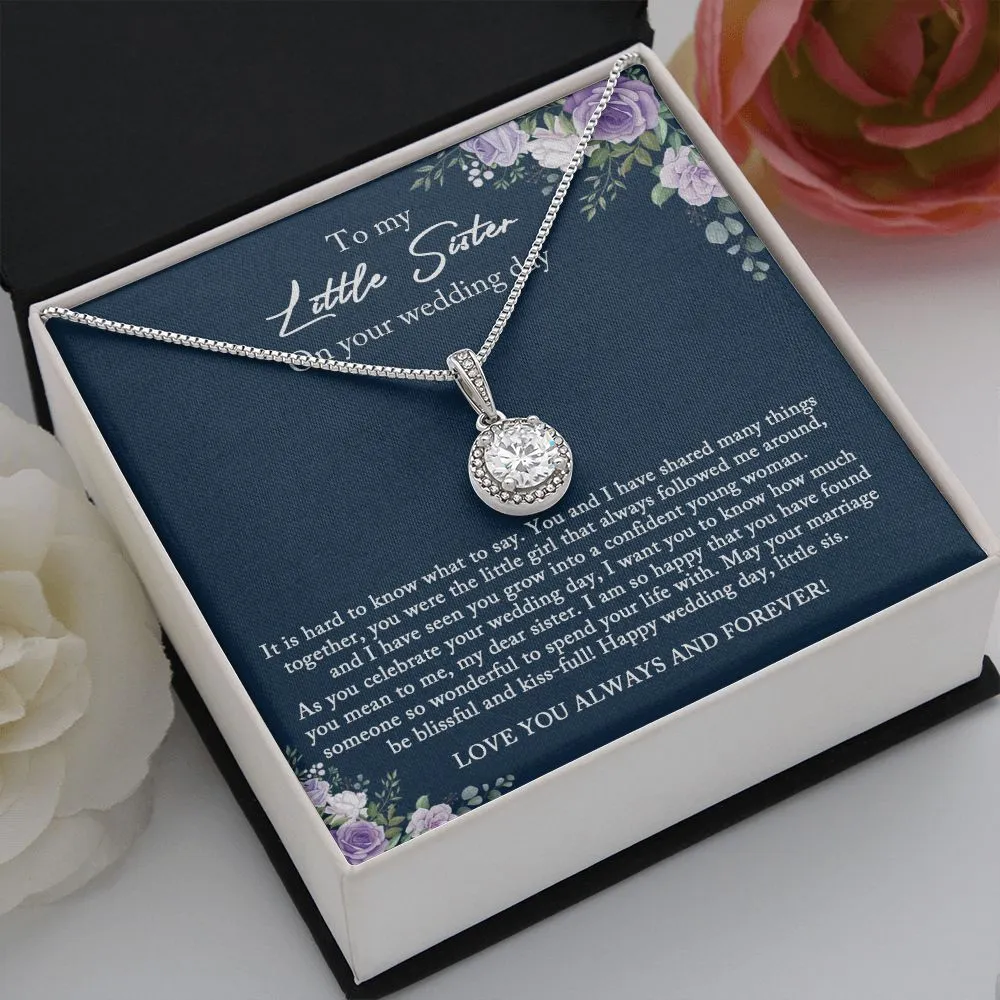 Bride Gift from Sister, Little Sister Wedding Day Gift, Big Sister to Bride Necklace, Sister to Bride Gift, Bride Necklace Gift from Sister