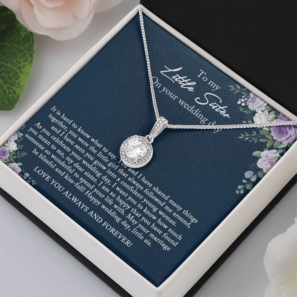 Bride Gift from Sister, Little Sister Wedding Day Gift, Big Sister to Bride Necklace, Sister to Bride Gift, Bride Necklace Gift from Sister