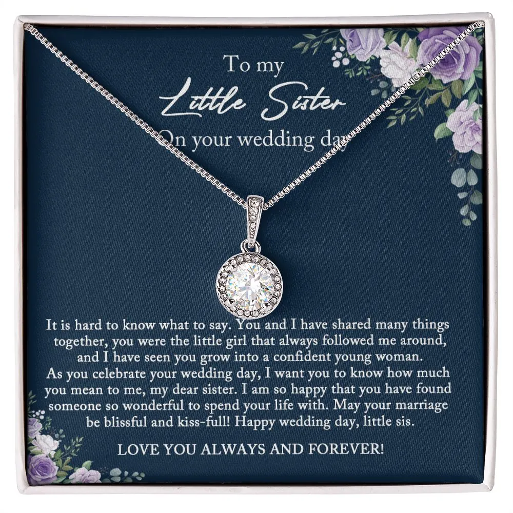 Bride Gift from Sister, Little Sister Wedding Day Gift, Big Sister to Bride Necklace, Sister to Bride Gift, Bride Necklace Gift from Sister