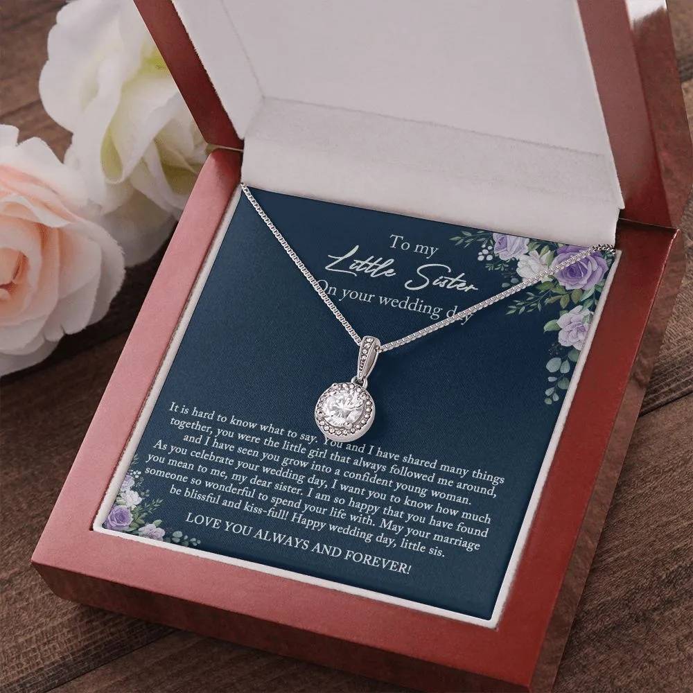 Bride Gift from Sister, Little Sister Wedding Day Gift, Big Sister to Bride Necklace, Sister to Bride Gift, Bride Necklace Gift from Sister