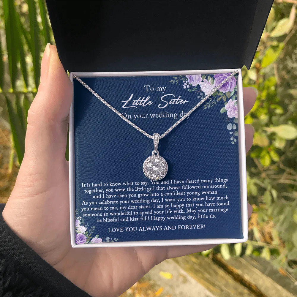 Bride Gift from Sister, Little Sister Wedding Day Gift, Big Sister to Bride Necklace, Sister to Bride Gift, Bride Necklace Gift from Sister