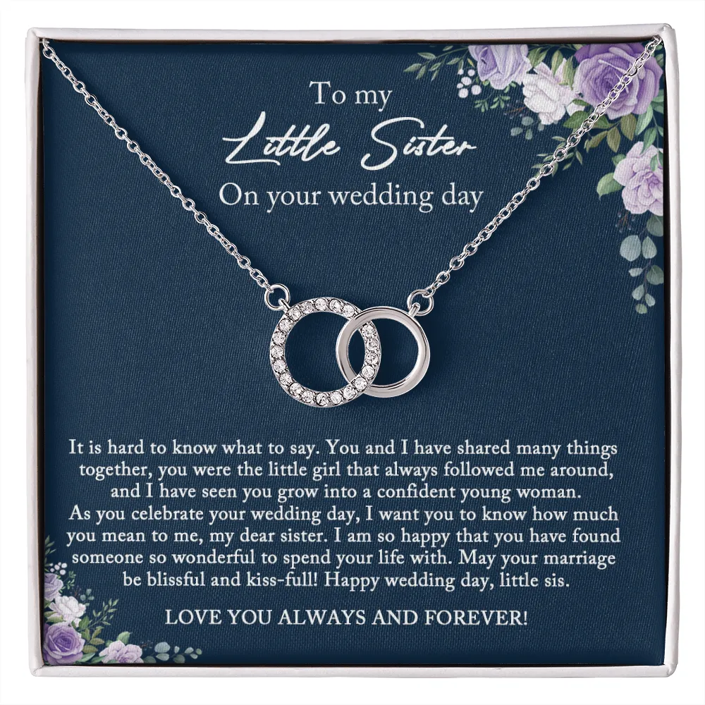 Bride Gift from Sister, Little Sister Wedding Day Gift, Big Sister to Bride Necklace