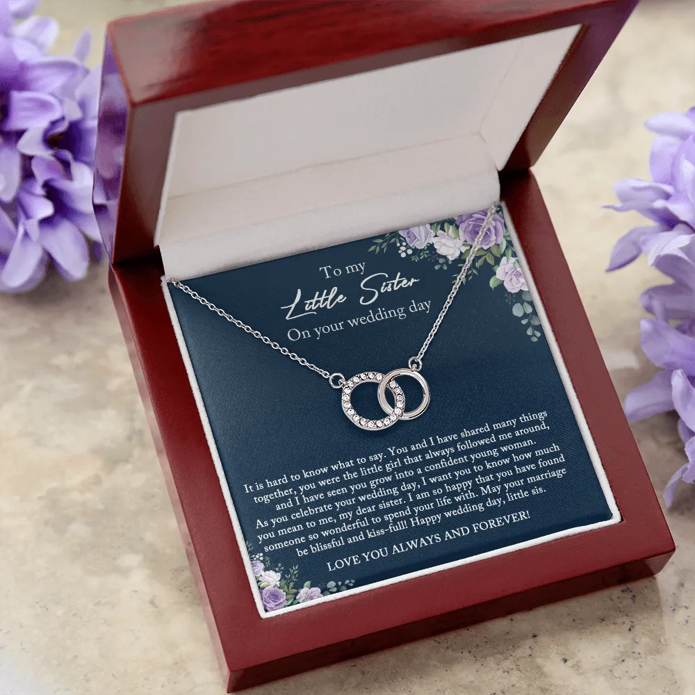 Bride Gift from Sister, Little Sister Wedding Day Gift, Big Sister to Bride Necklace