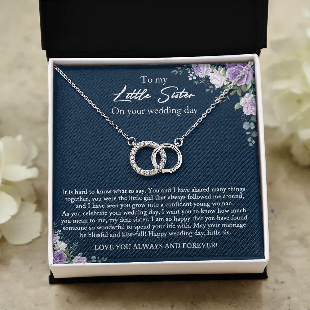 Bride Gift from Sister, Little Sister Wedding Day Gift, Big Sister to Bride Necklace