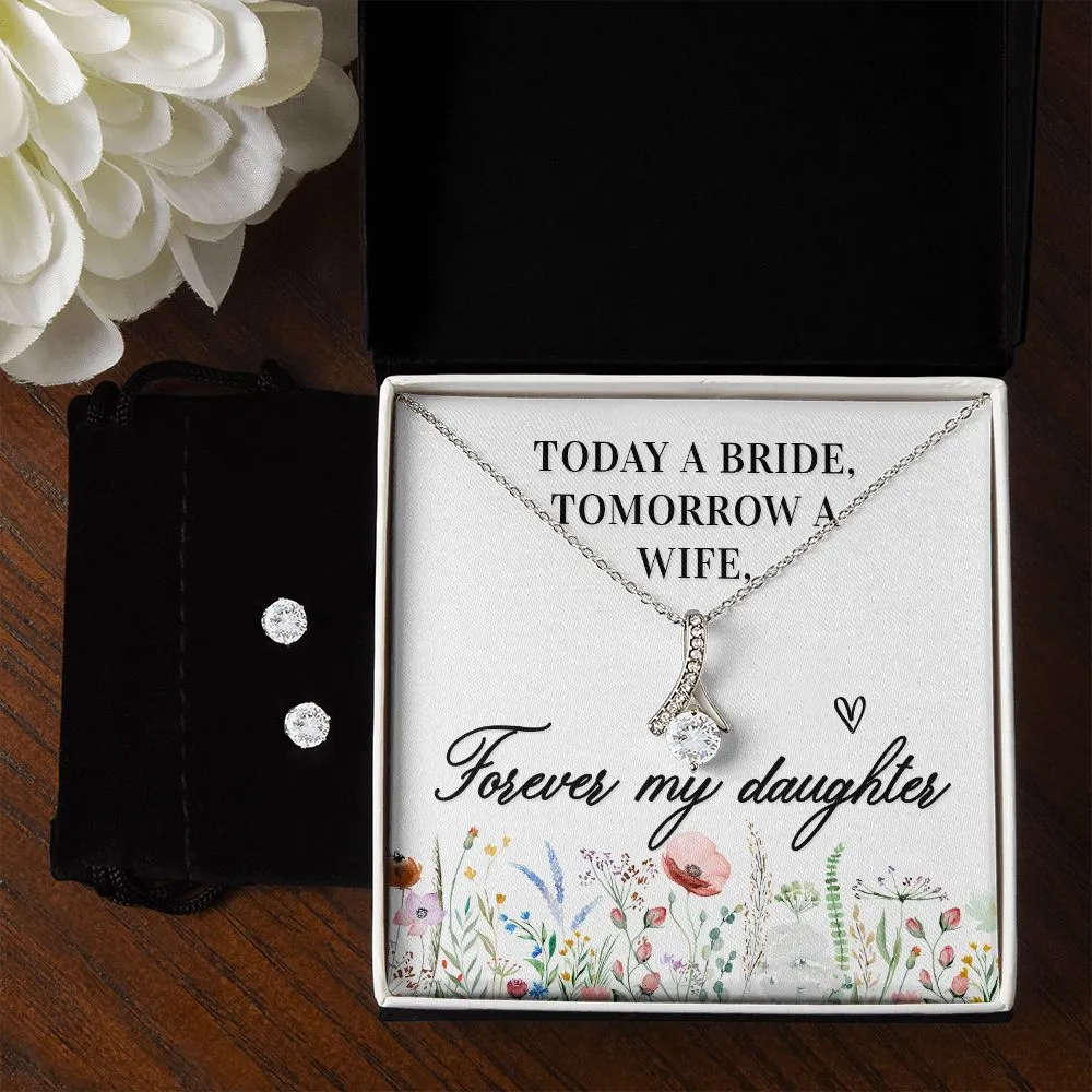 Bride Pendant and Earring Set