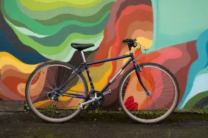 Bridgestone XO-5 Vintage Hybrid Bicycle, Purple, 16 in/XS