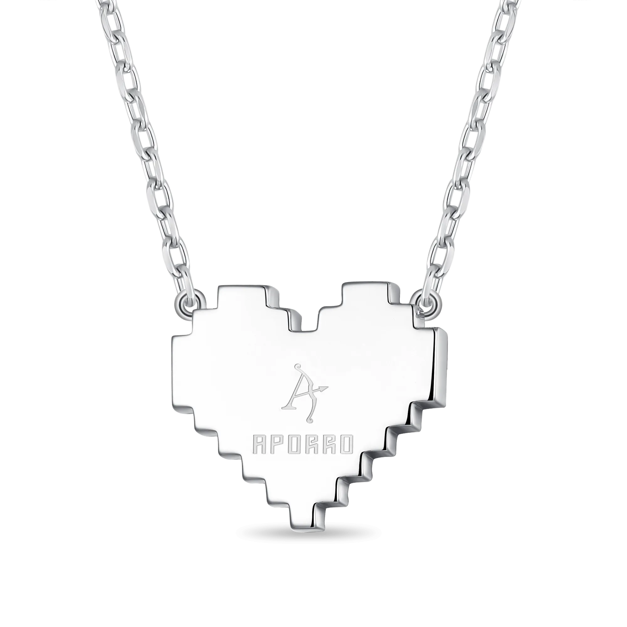Broken Heart Pixel Adjustable Necklace