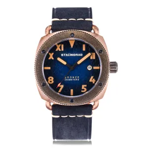 Bronze Defender 200M. Deep Blue Dial. Black Leather Strap. 45mm. SG-0609-05