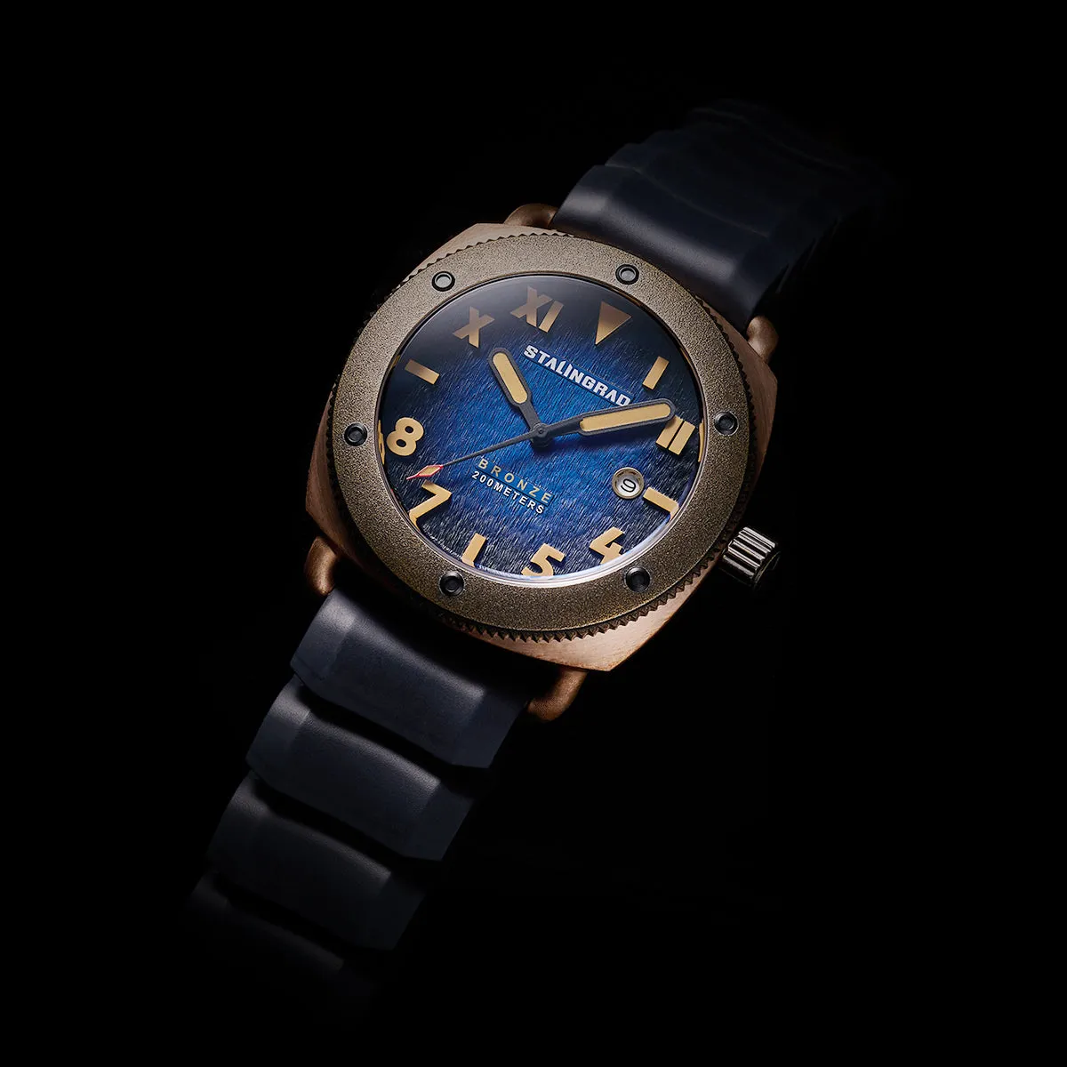 Bronze Defender 200m - Deep Blue Dial. Black Silicon Strap. SG-0609-05A