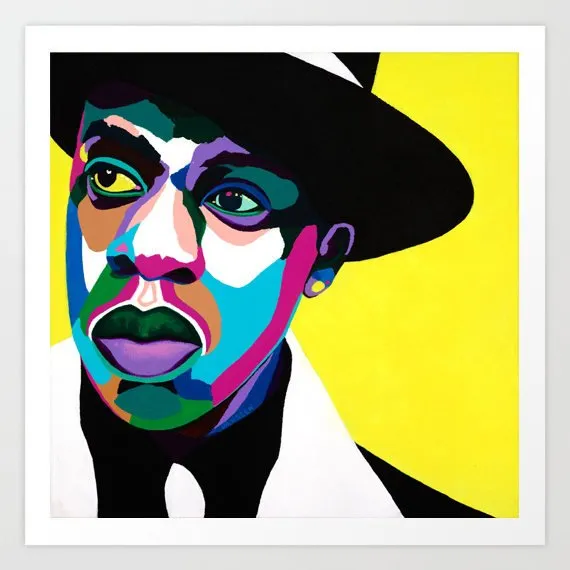 Brooklyn's Finest - Jay Z portrait art - Limited Edition Giclee Print & Wall Decor - Vakseen Art