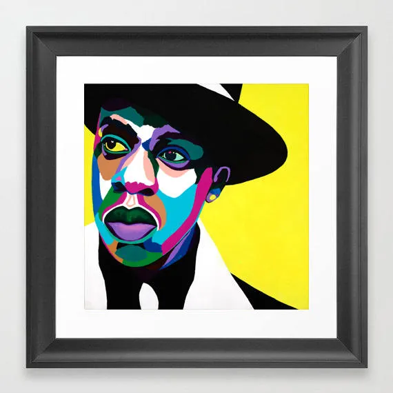 Brooklyn's Finest - Jay Z portrait art - Limited Edition Giclee Print & Wall Decor - Vakseen Art