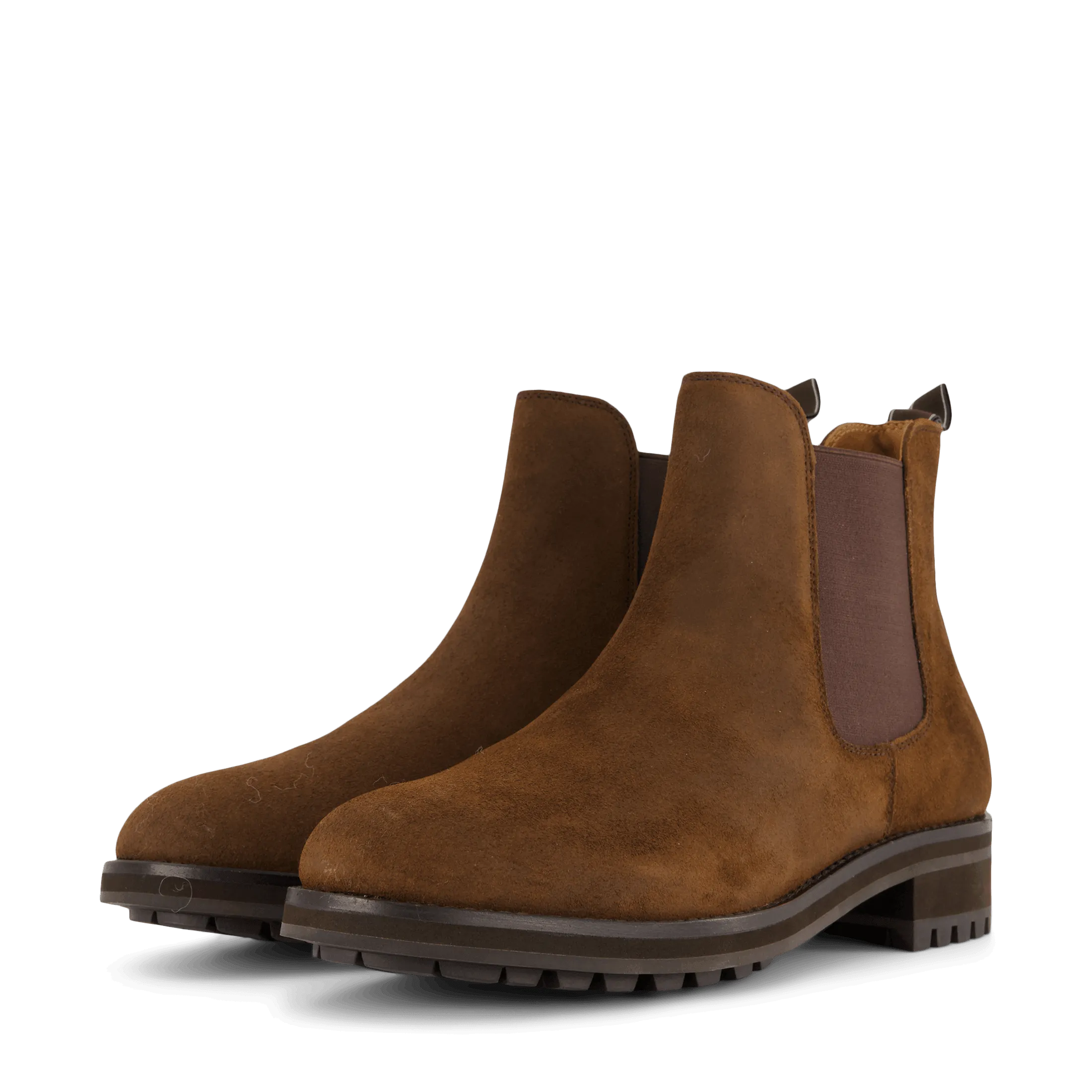Bryson Waxed Suede Chelsea Boot Chocolate Brown