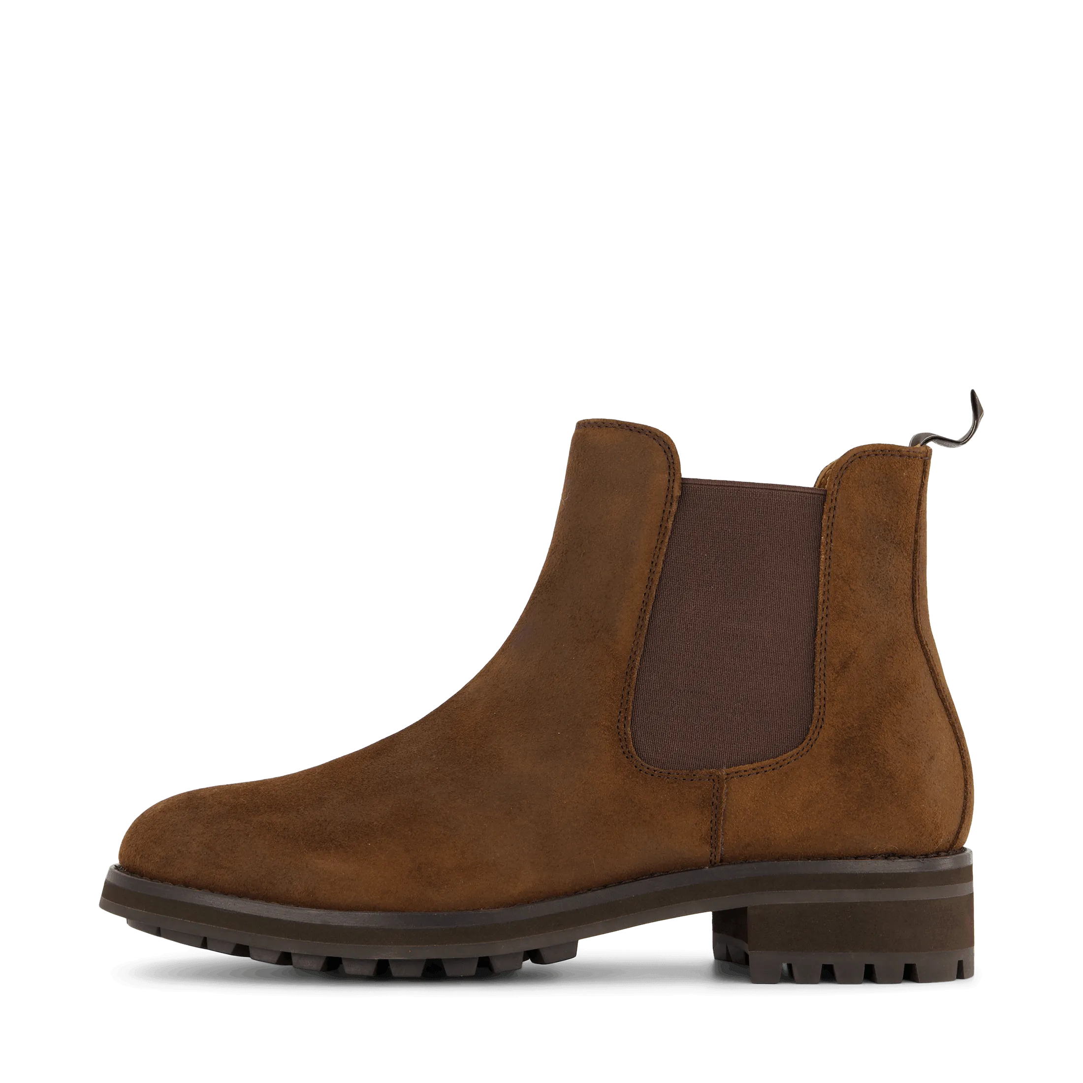 Bryson Waxed Suede Chelsea Boot Chocolate Brown