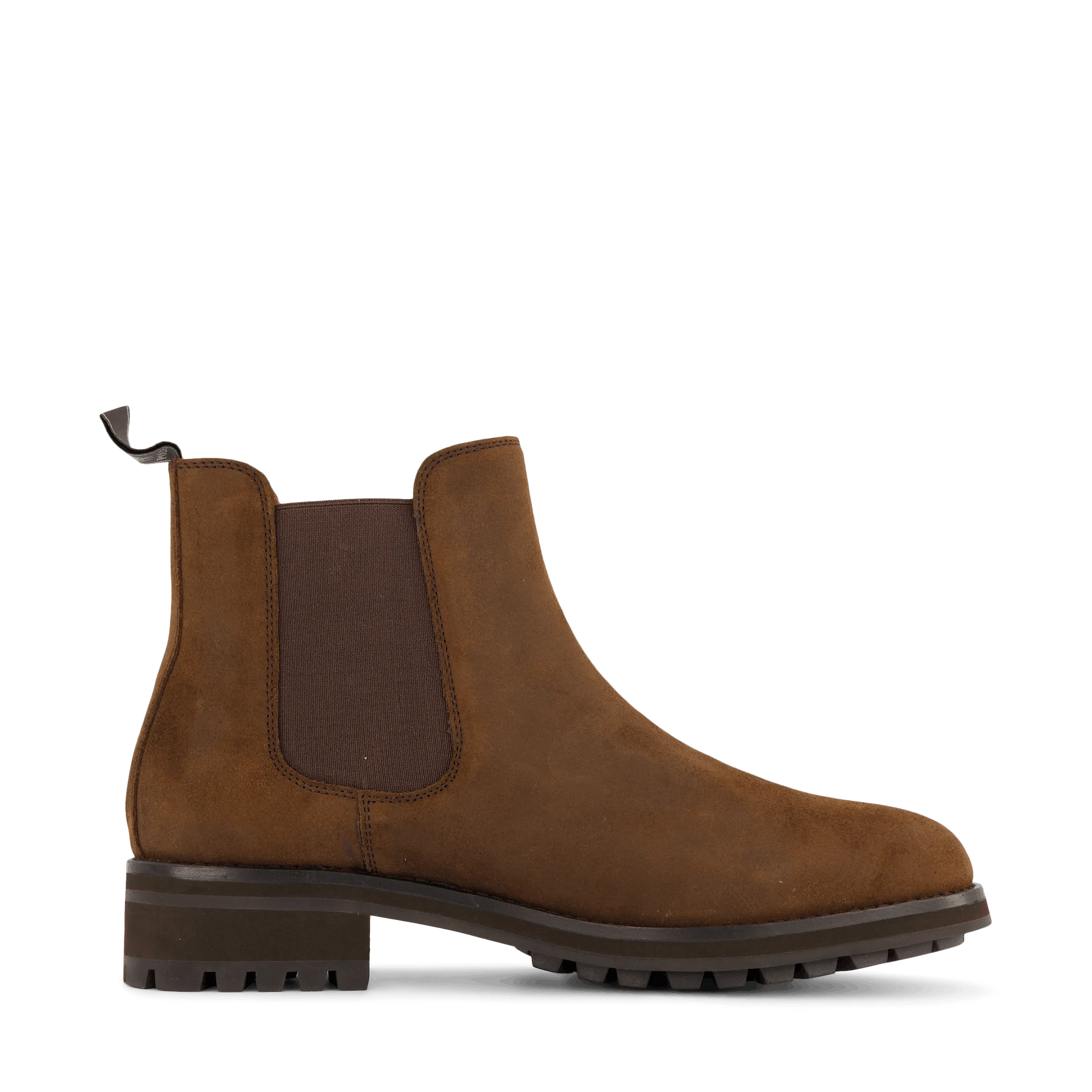 Bryson Waxed Suede Chelsea Boot Chocolate Brown
