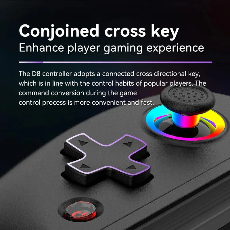 BSP D8 RGB Wireless Tablet Controller with Bluetooth Stretching Joystick for Switch Gaming