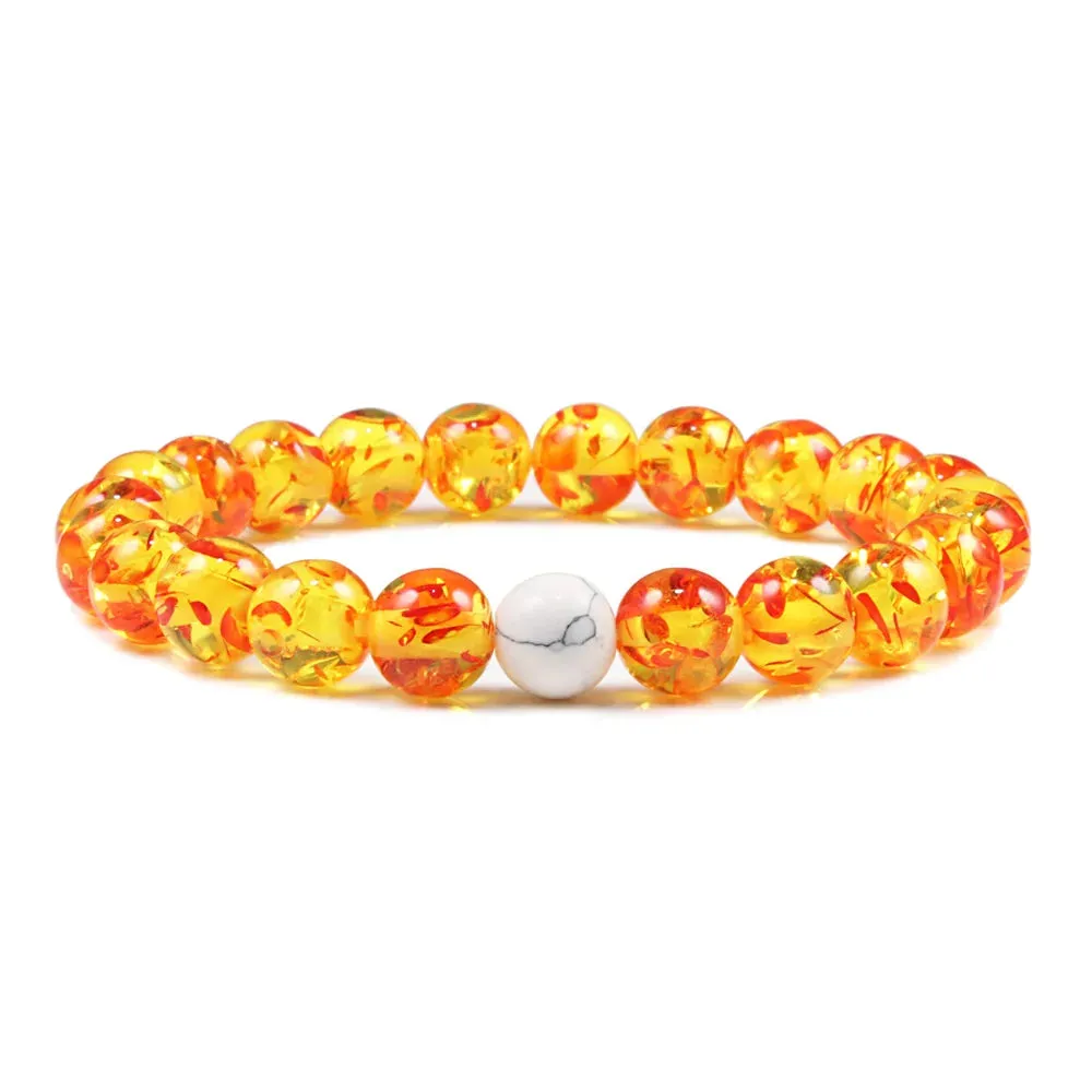 Buddhist Natural Stone Beaded Bracelet