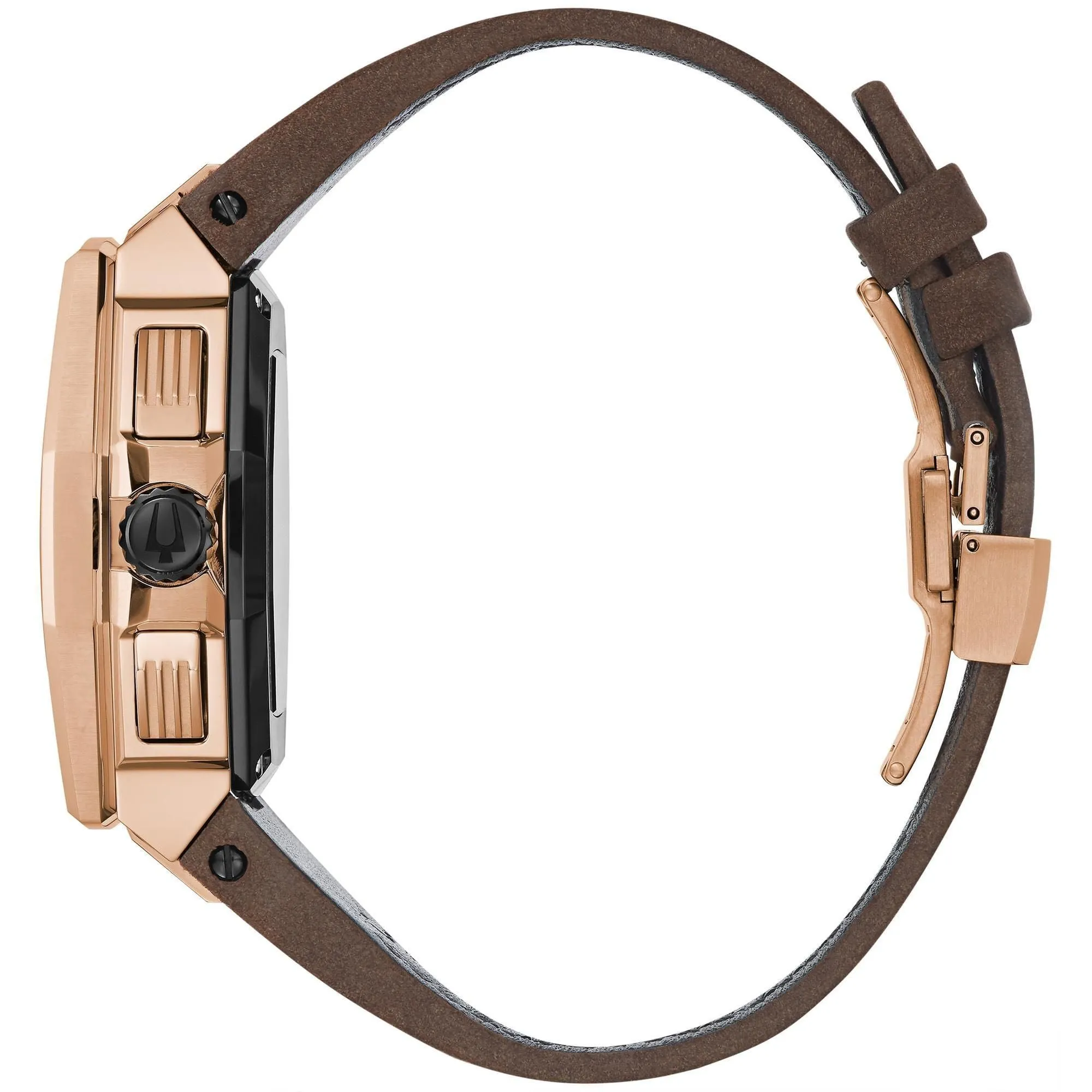 Bulova Men's Precisionist Limited Edition Chronograph Brown Leather Strap Watch 98B356