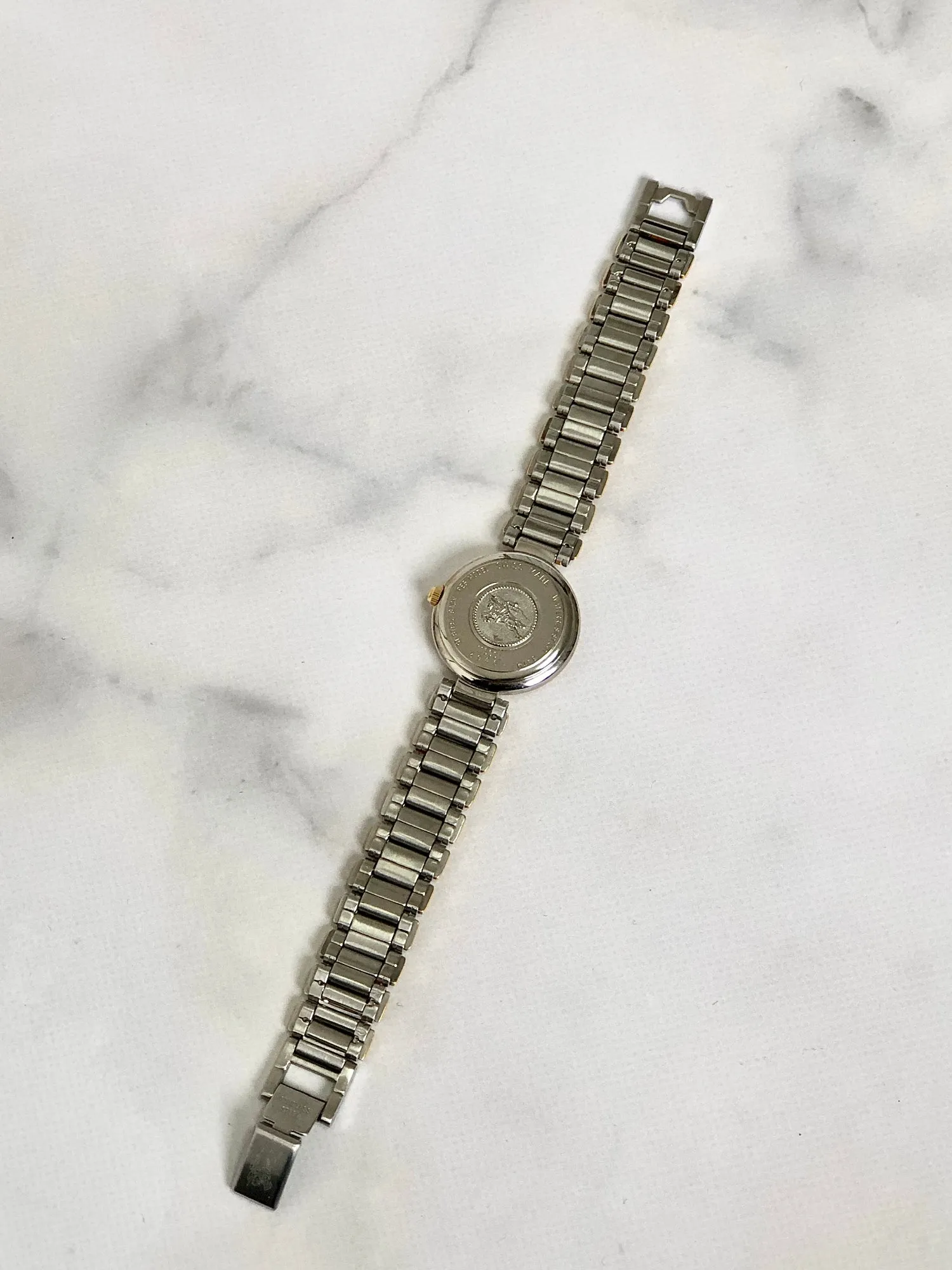 BURBERRY Check Quartz Watch Silver Vintage fm6jbh