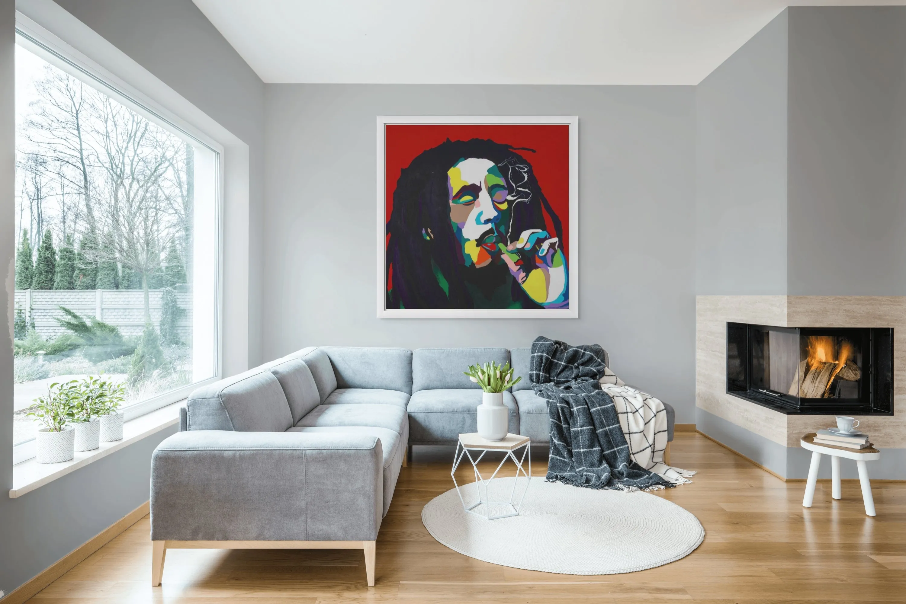 Burnin Bob - Bob Marley portrait art - Limited Edition Giclee Art Prints & Wall Decor - Vakseen Art