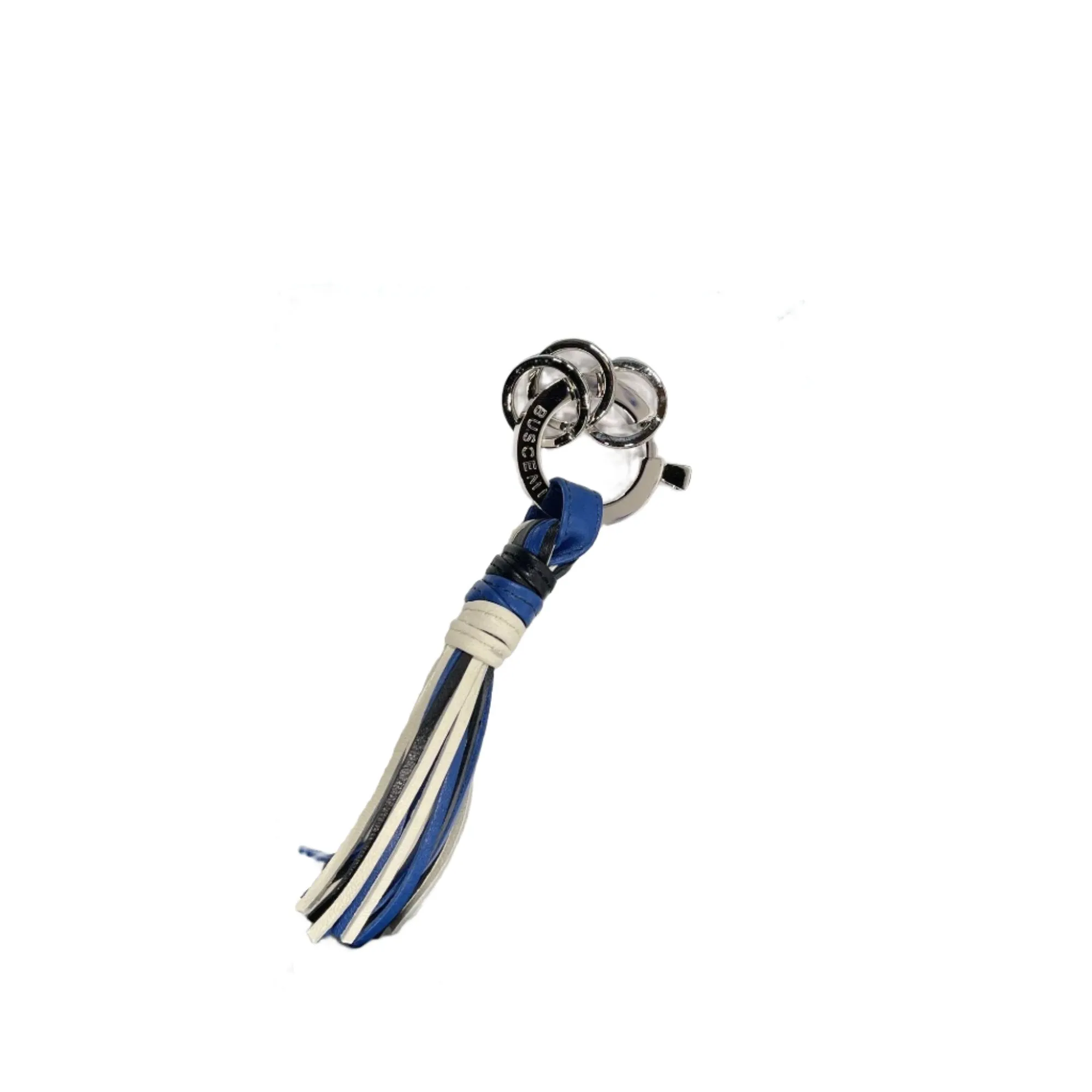 Buscemi Fringe Keyholder Black/Off White Leather