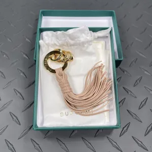 Buscemi Keyholder Fringe Dusty Pink Leather