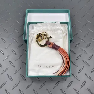 Buscemi Keyholder Fringe Dusty Pink Tri Leather