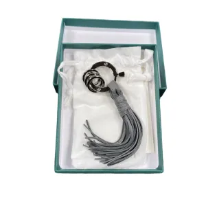 Buscemi Keyholder Fringe Mid Gray Leather