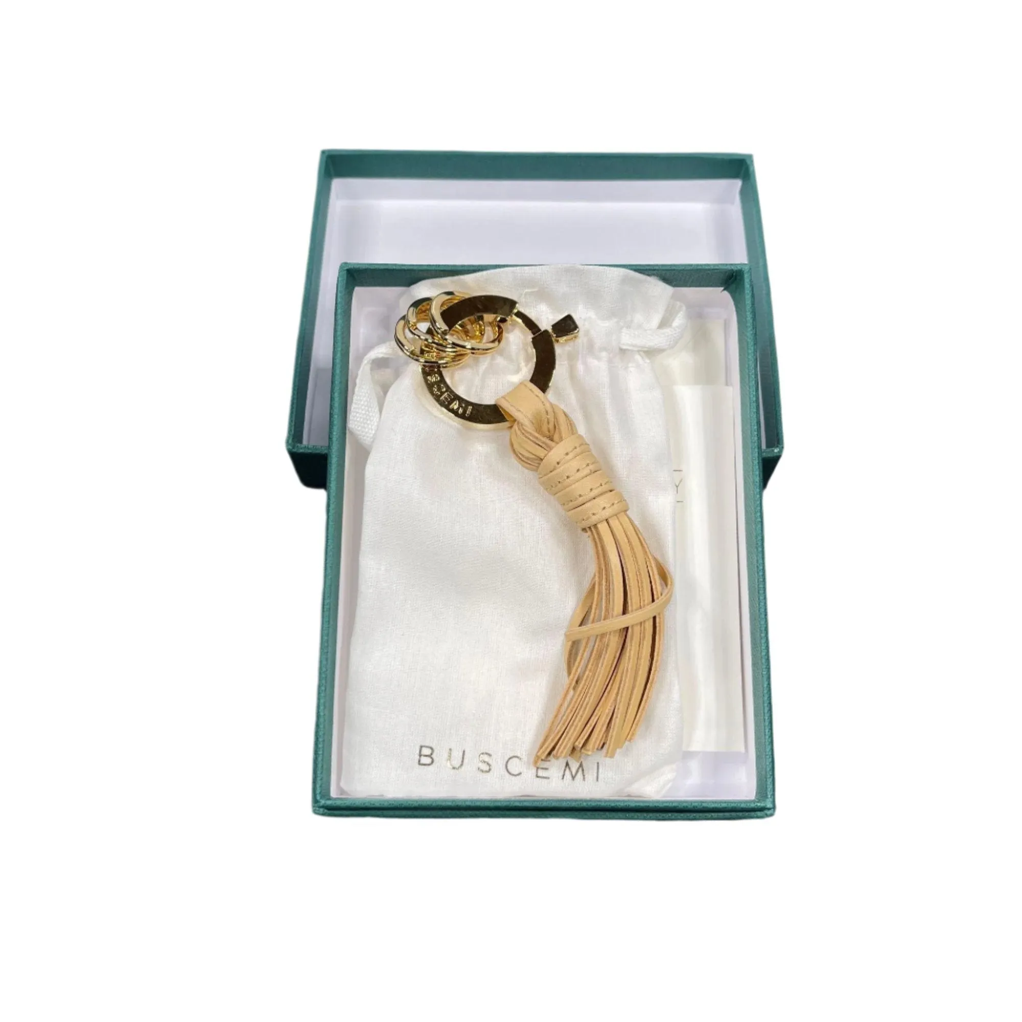 Buscemi Keyholder Fringe Natural Leather