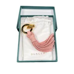 Buscemi Keyholder Fringe Pale Pink Nubuk