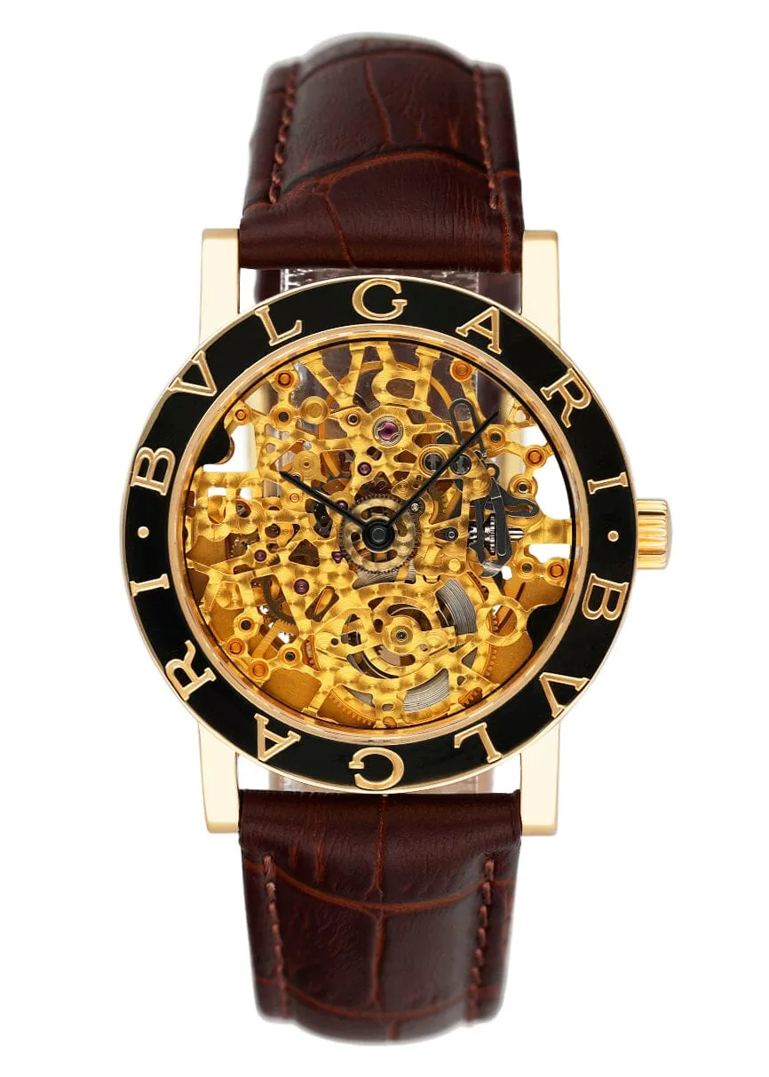 Bvlgari BB.33.GL.SK.P Skeleton 18K Yellow Gold Ladies Watch
