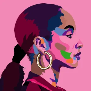 By Your Side - Sade portrait art - Limited Edition Hand-Embellished Canvas Art Giclee - Vakseen Art